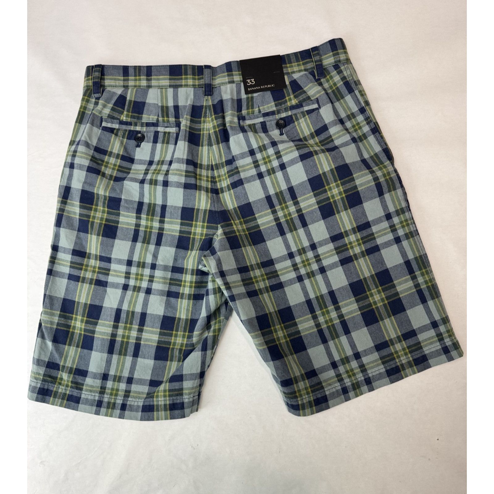 Banana Republic NWT Banana Republic Men's Plaid Shorts Preppy Golf Blue 33 Size US 33 - 2 Thumbnail