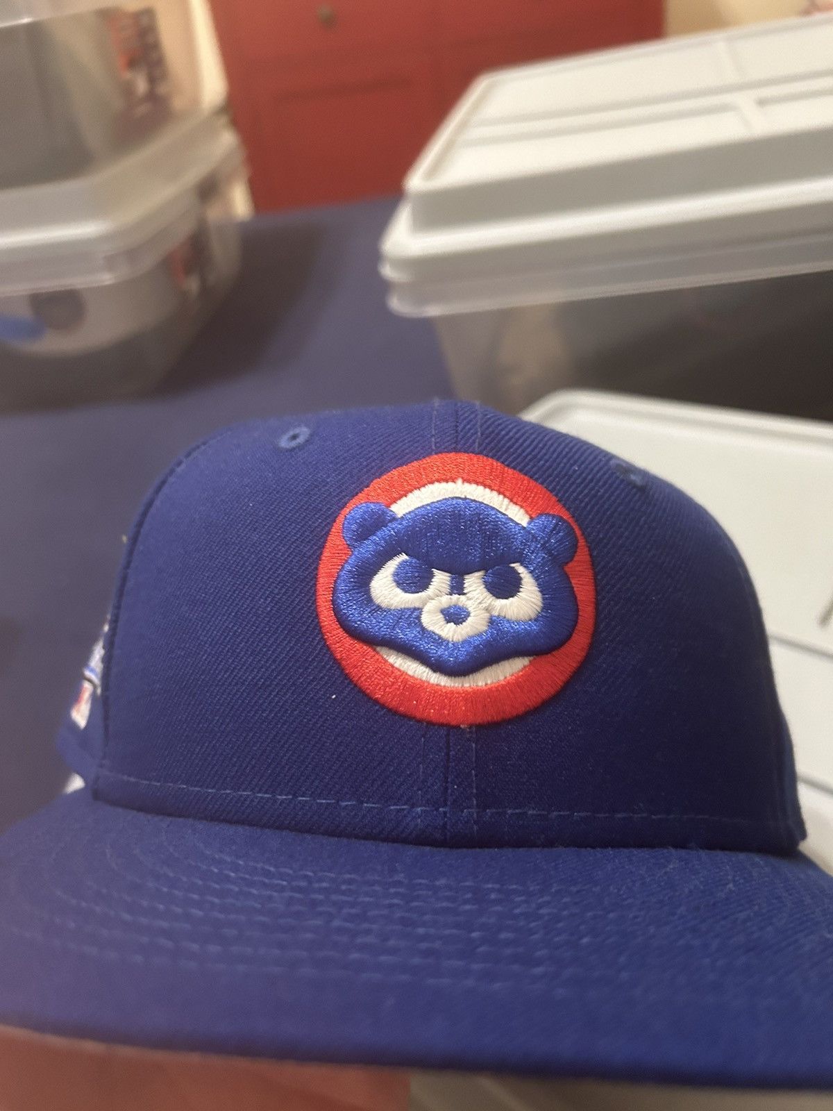 New Era Blue Chicago Cubs New Era Fitted Hat Size 7 Size ONE SIZE - 1 Thumbnail