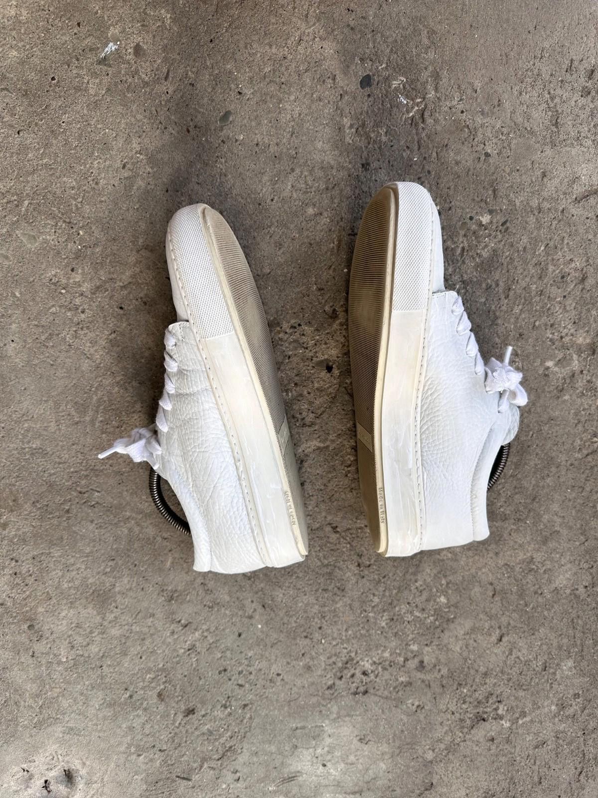 Acne Studios ACNE STUDIOS ADRIANA GRAIN LEATHER SNEAKERS WHITE SZ 40 Size US 10 / IT 40 - 4 Thumbnail