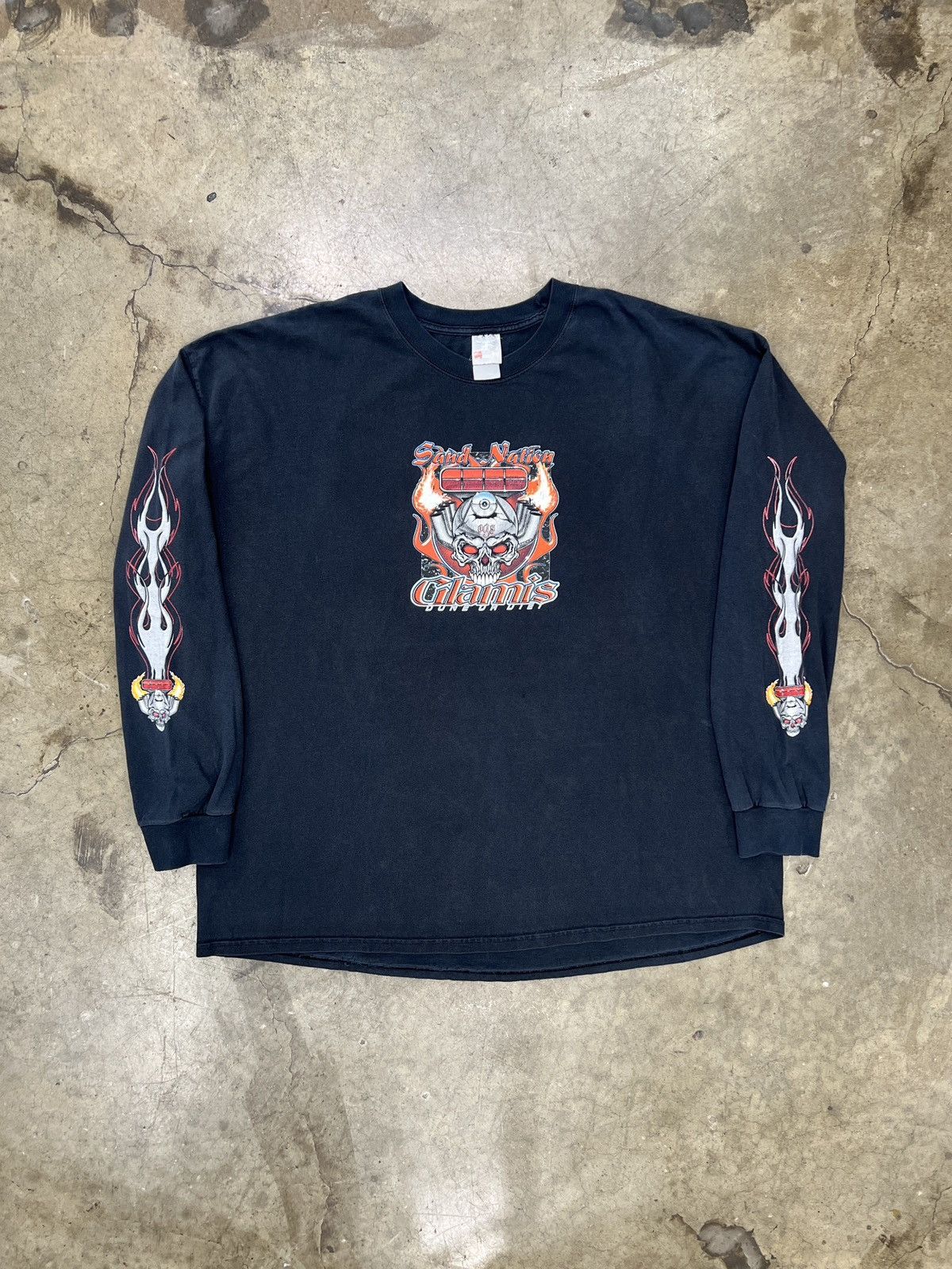 Harley Davidson Vintage Sand Nation Skull Engine Gilman's Flame Sleeve 3XL Size US XXL / EU 58 / 5 - 5 Thumbnail