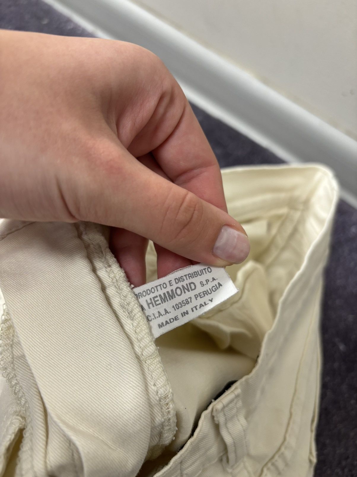 Valentino Vintage Valentino Women’s Beige Slim Fit Luxury Cotton Pants Size 31" - 13 Thumbnail