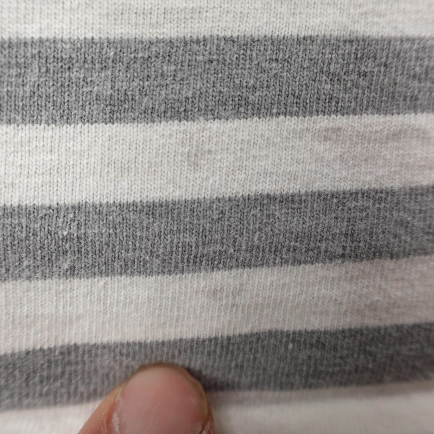 Levi's VINTAGE Levi's Shirt Mens Medium Gray White Stripes Single Stitch 80s Made In USA Crew Neck Short Sleeve Cotton Size US M / EU 48-50 / 2 - 4 Thumbnail