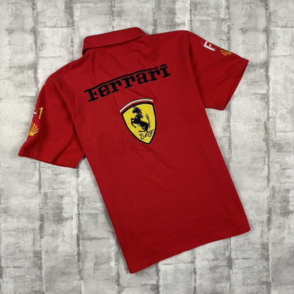 Ferrari Ferrari Vintage Big Logo Racing Shirt Size US S / EU 44-46 / 1 - 1 Thumbnail