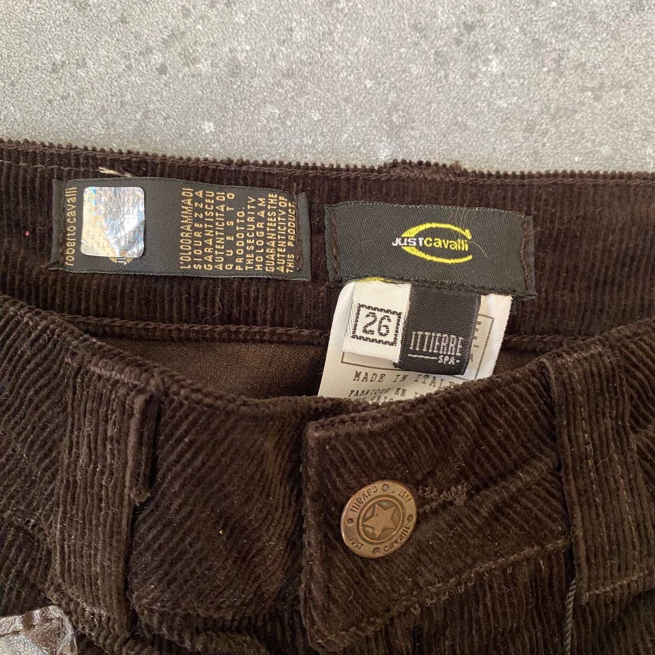 Just Cavalli Just Cavalli Vintage Leather/Corduroy Cropped Pants Y2K Size 26" / US 2 / IT 38 - 10 Thumbnail