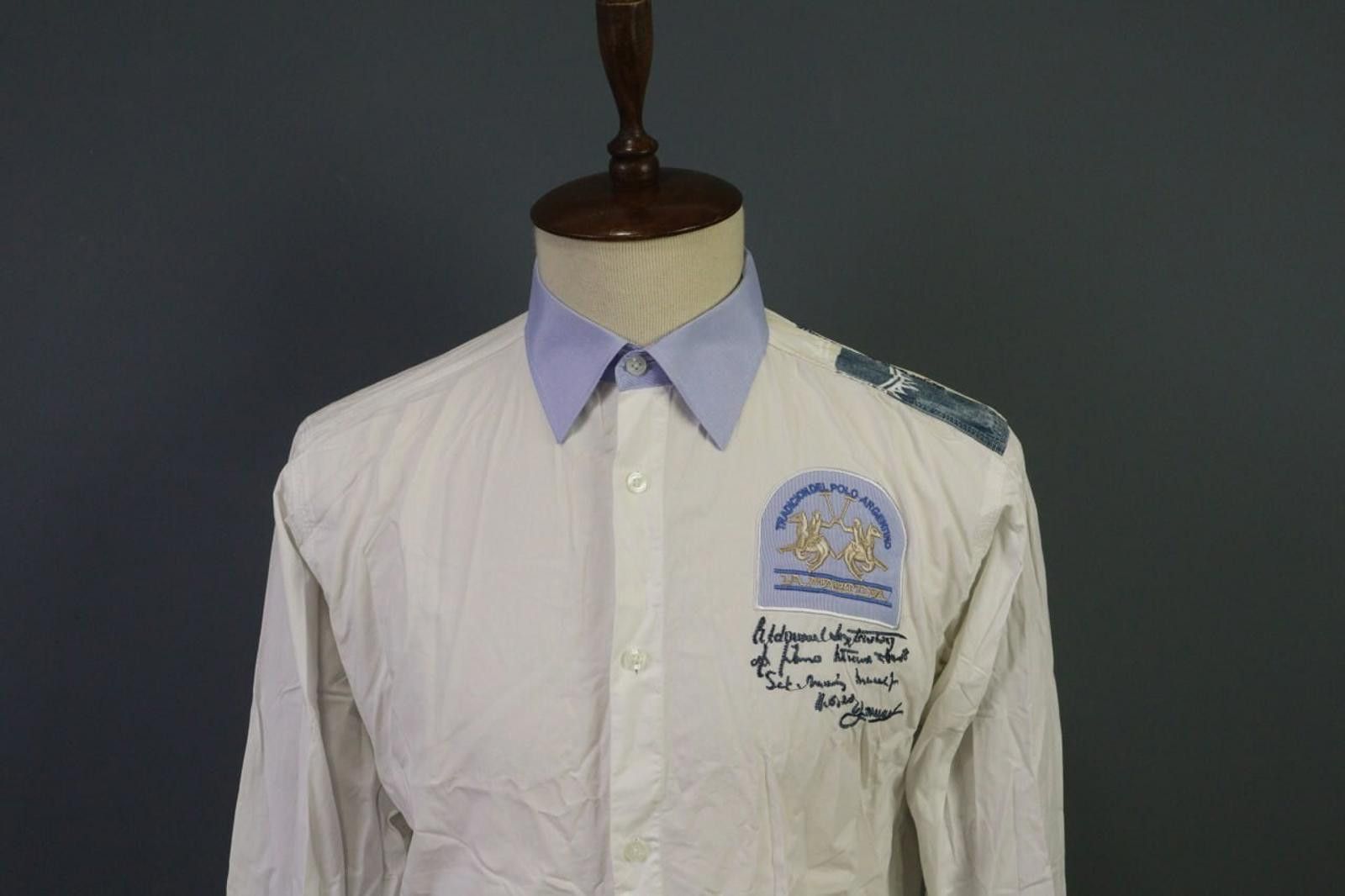 La Martina La Martina Buenos Aires White Cotton Collar Shirt Size L Size US L / EU 52-54 / 3 - 2 Thumbnail