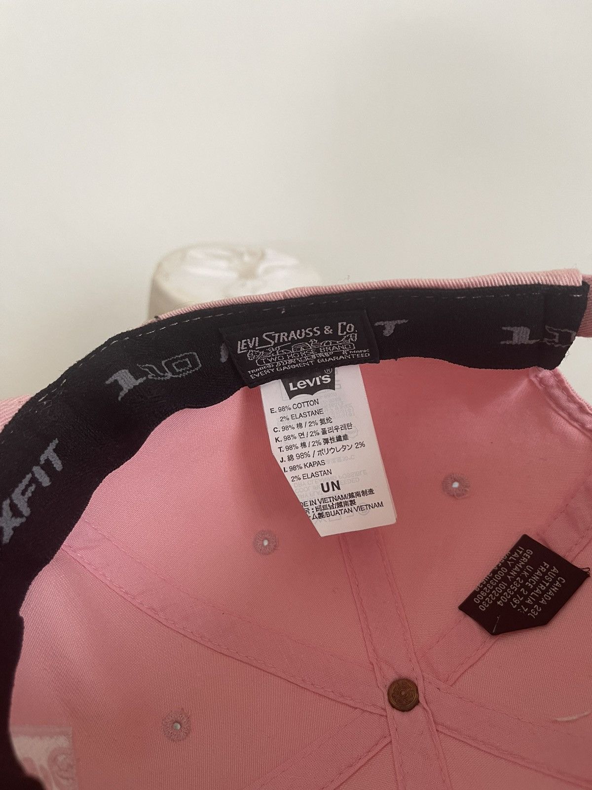 Levi's Levis Light Pink Baseball Cap Size ONE SIZE - 7 Thumbnail
