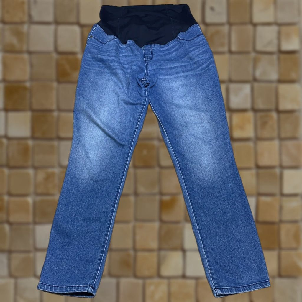 Vintage VINTAGE Ingrid & Isabel Maternity Jegging Jeans Size 10 Blue Stretch Skinny Womens Size 32" / US 10 / IT 46 - 1 Thumbnail