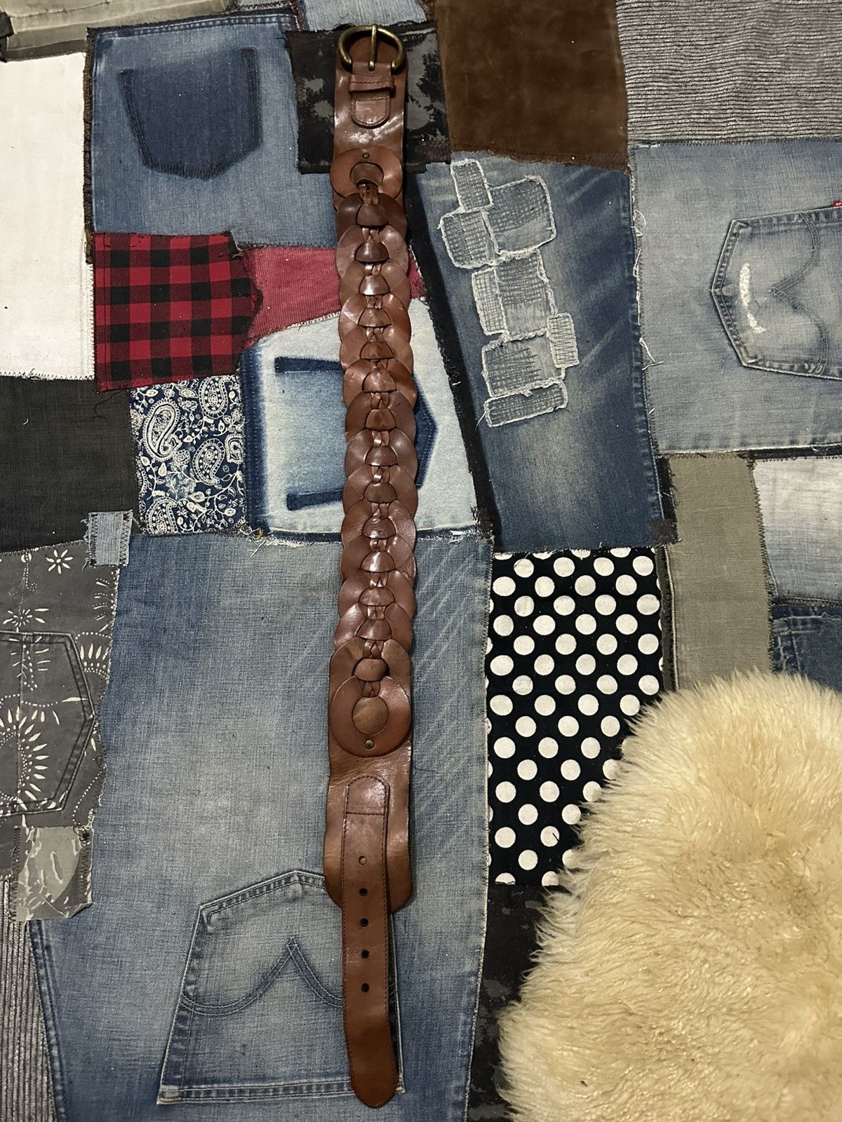 Japanese Brand × Vintage Rare!!! Goa Leather Belt Size ONE SIZE - 7 Thumbnail