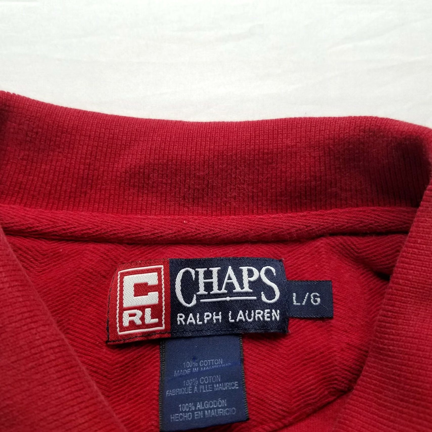 Chaps VINTAGE Chaps Polo Shirt Men L Red 100% Cotton Short Sleeve Regular Fit Adult Large Red Polo Men Shirts 90s Concert Rugby Size US L / EU 52-54 / 3 - 5 Thumbnail