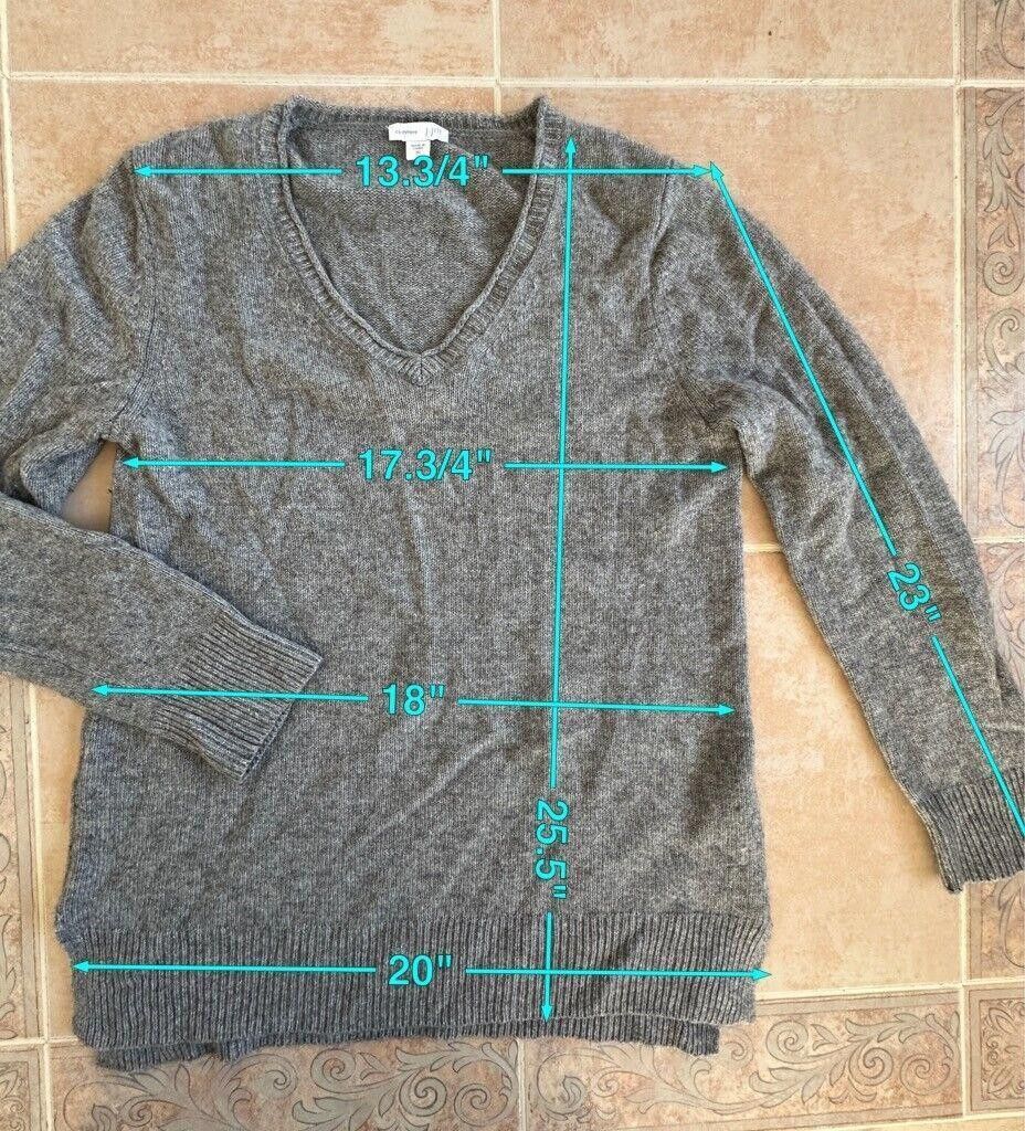 Designer J.Jill 100% cashmere sweater v-neck gray Women size XS Size XS / US 0-2 / IT 36-38 - 2 Thumbnail