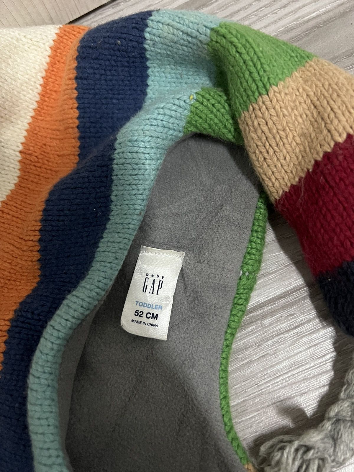 Gap Baby Gap Striped Design Earflap Beanie hat Size ONE SIZE - 6 Thumbnail