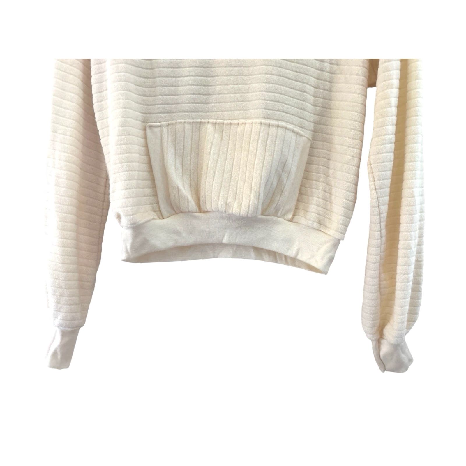 Wrangler VINTAGE Wrangler Velour Ribbed Long Sleeve Shirt Juniors L Ivory 80s USA Made Size L / US 10 / IT 46 - 3 Thumbnail