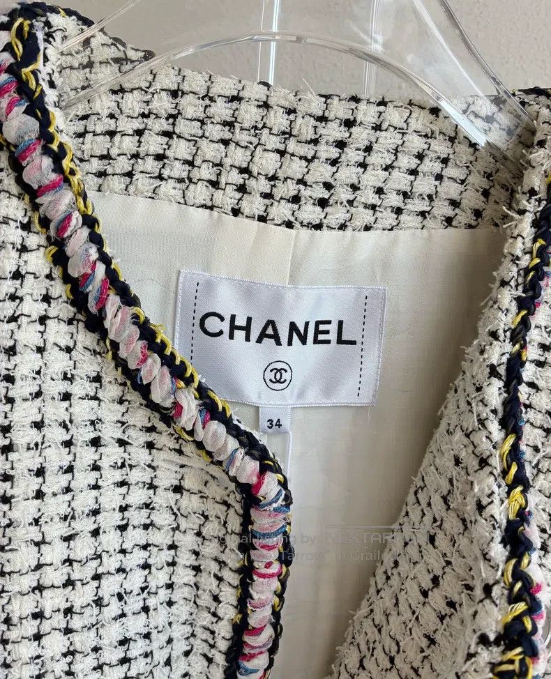 Chanel Chanel 21P white and colourful rolled-edged lantern sleeve Size XXS / US 00 / IT 34 - 3 Thumbnail
