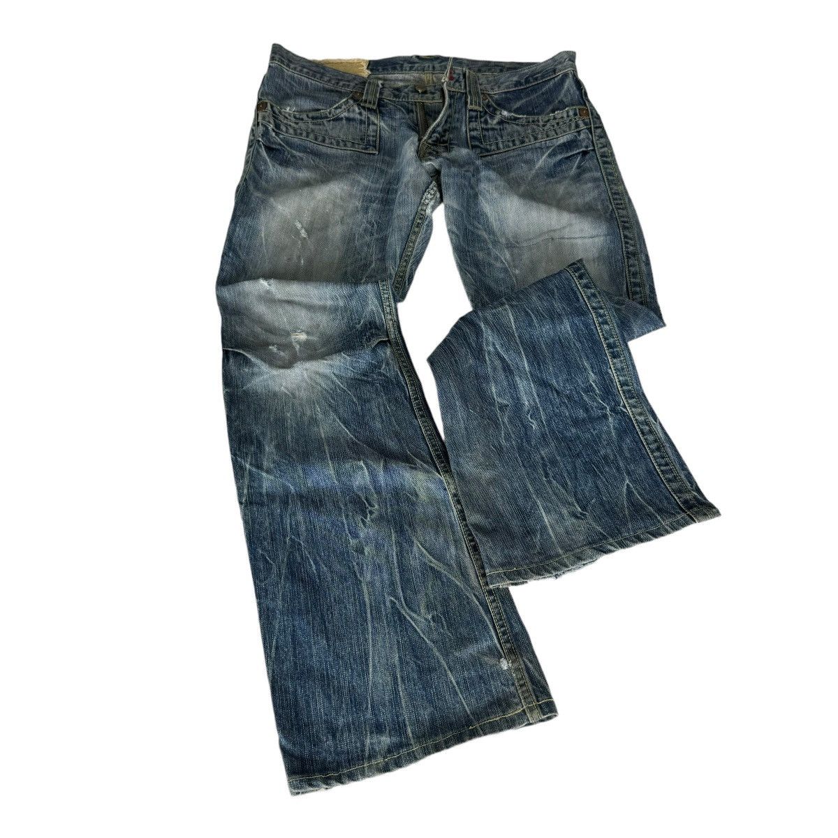 Japanese Brand ❄️BLUE WAY JAPAN FLARE DENIM JEANS PANTS Size US 32 / EU 48 - 1 Thumbnail