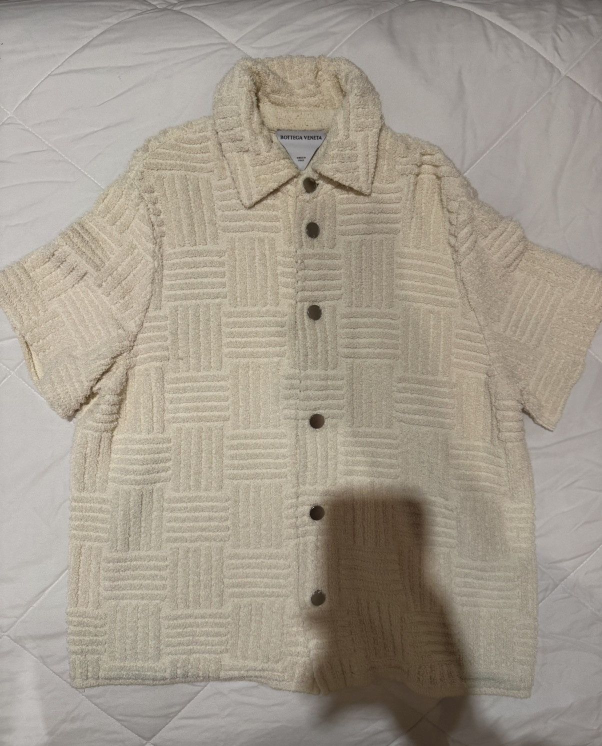 Bottega Veneta Bottega Veneta Intrecciato-Jacquard Terry Overshirt Size US M / EU 48-50 / 2 - 7 Thumbnail