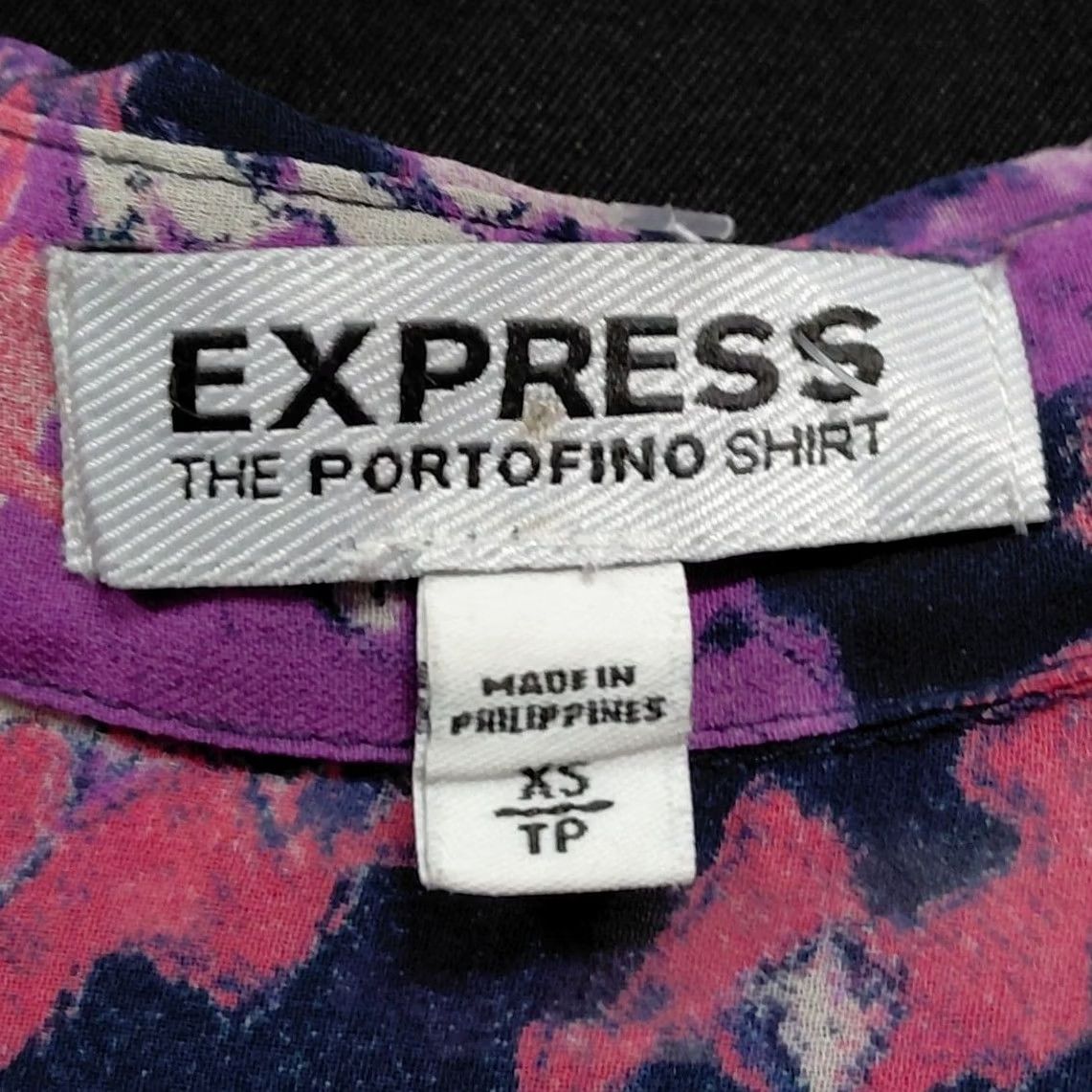 Express EXPRESS THE PORTOFINO SHIRT Womens XS Pink Floral Button Top Long Sleeve Collared Size Size XS / US 0-2 / IT 36-38 - 3 Thumbnail