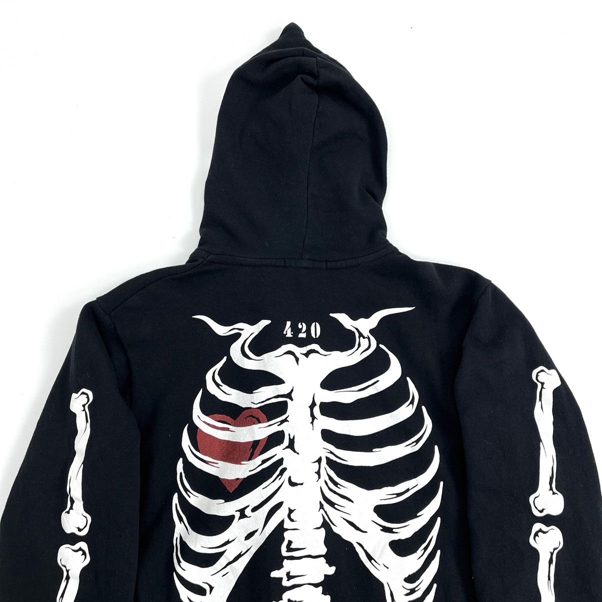 If Six Was Nine 2000s Skeleton Dangerous Warning “Love Rock” Full Zip Hoodie Size US M / EU 48-50 / 2 - 23 Thumbnail