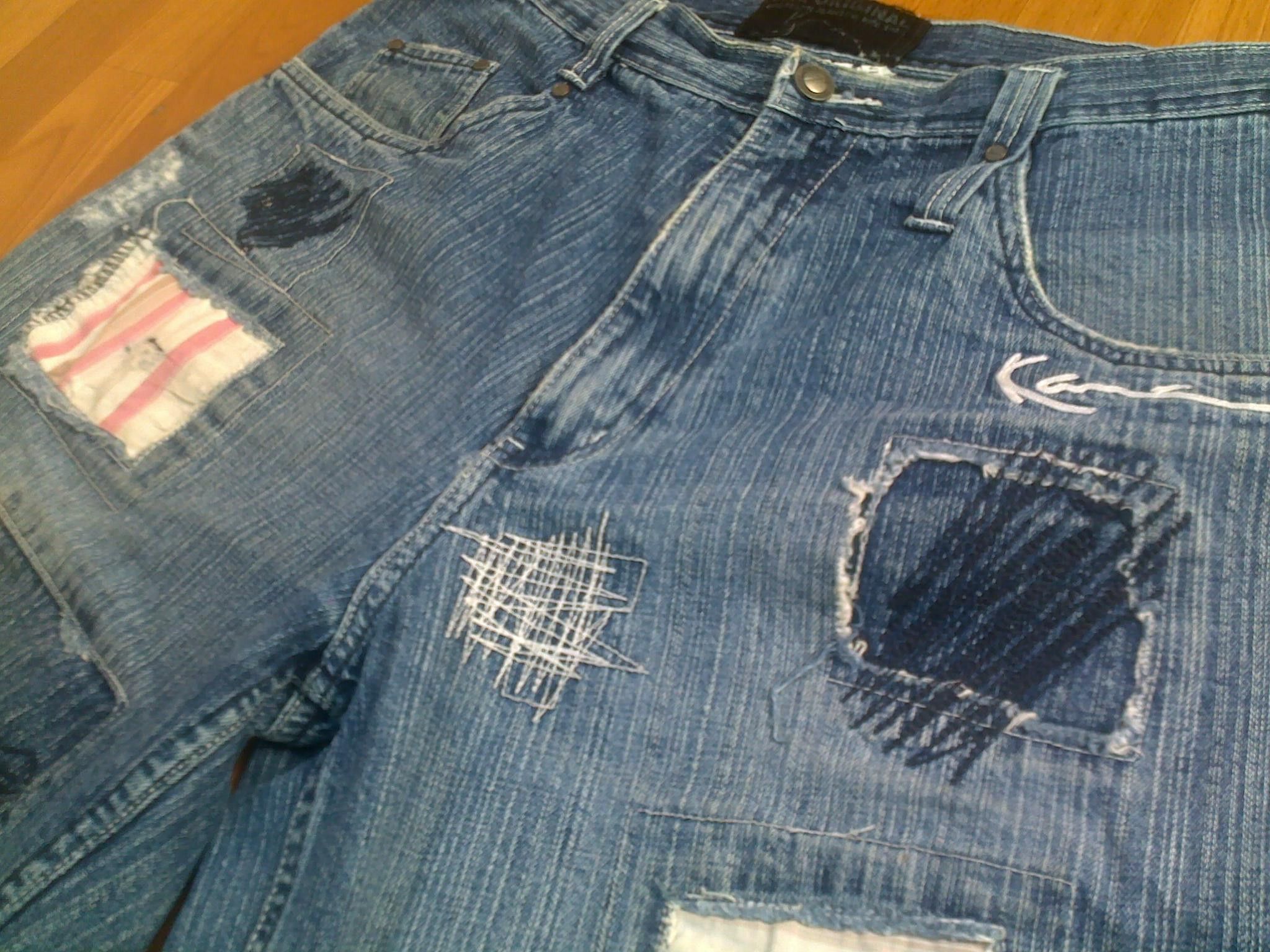 Karl Kani KARL KANI shorts, vintage hip hop baggy jeans, 90s size W 36 Size US 36 / EU 52 - 5 Thumbnail