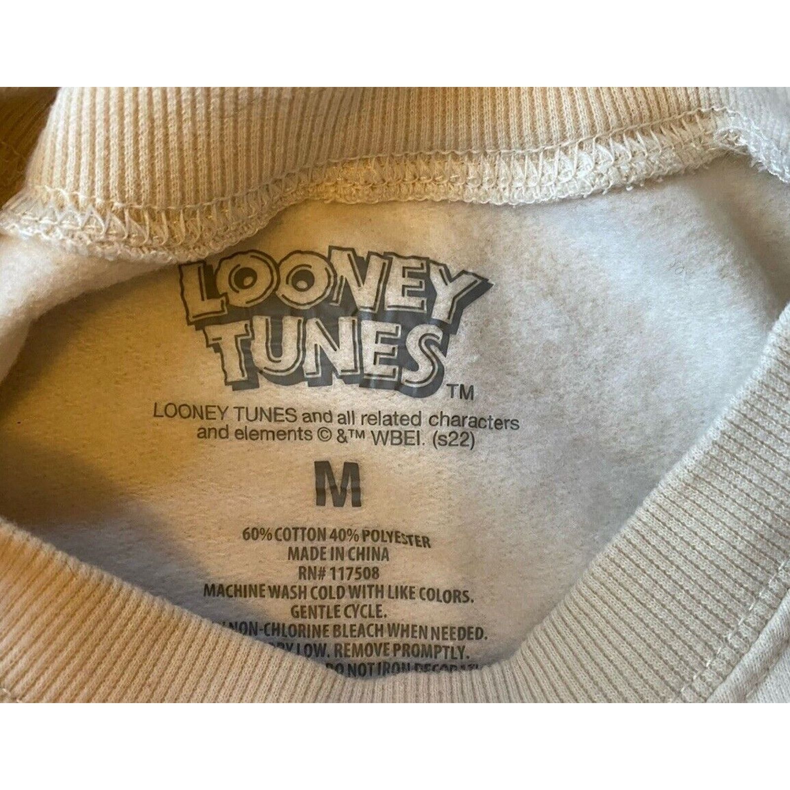 Other Looney Tunes Characters Sweatshirt Women’s Medium Cream Size M / US 6-8 / IT 42-44 - 3 Thumbnail