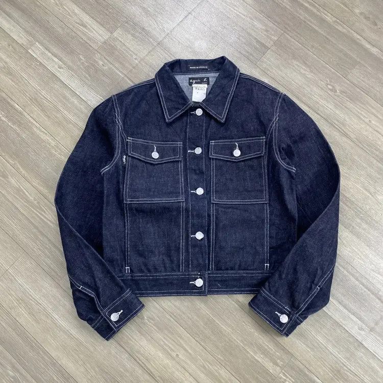 agnes b. Vintage Agnes B Indigo Raw Denim Jacket Size US M / EU 48-50 / 2 - 1 Thumbnail