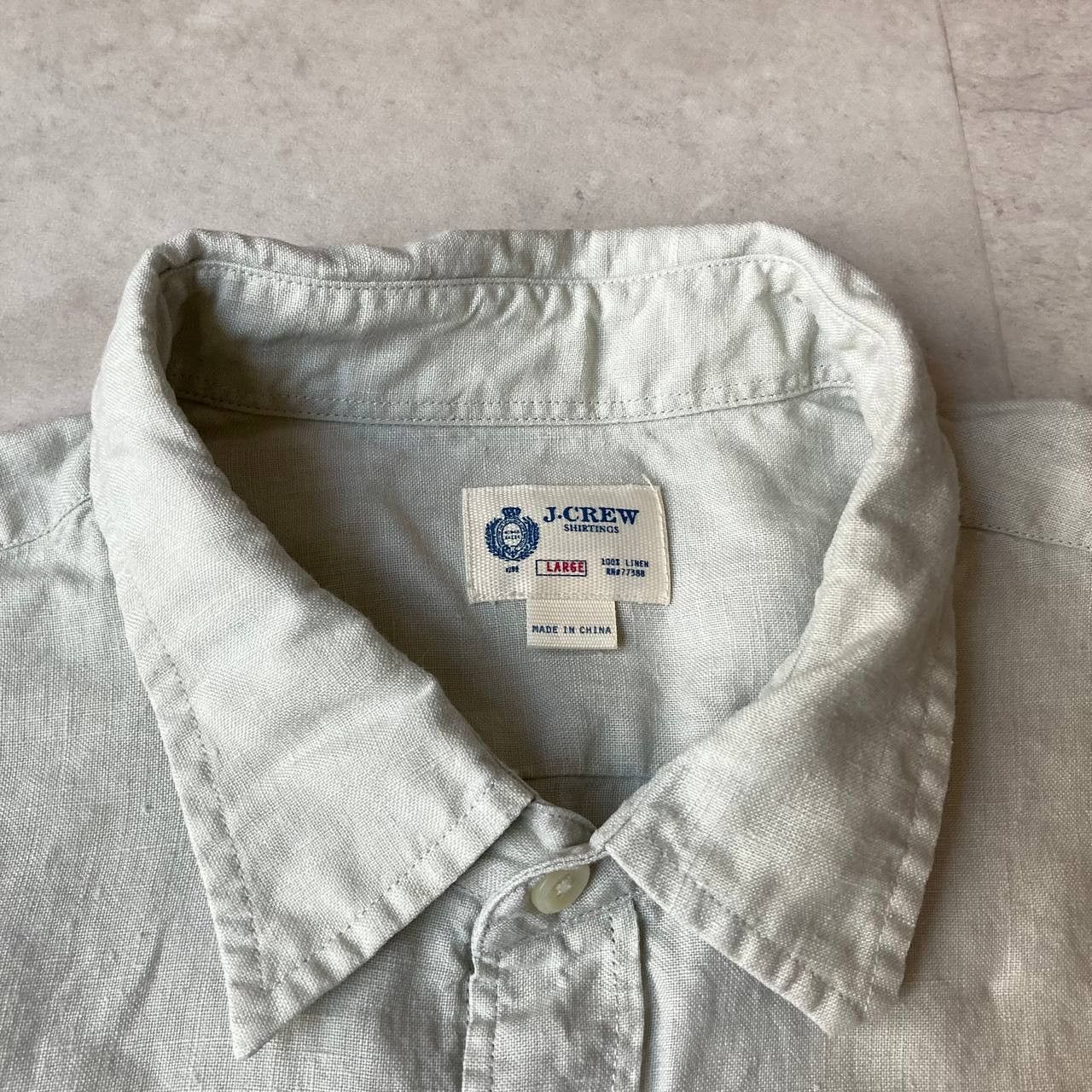 J.Crew J Crew Linen Long Sleeve Button Up Shirt Size US L / EU 52-54 / 3 - 3 Thumbnail