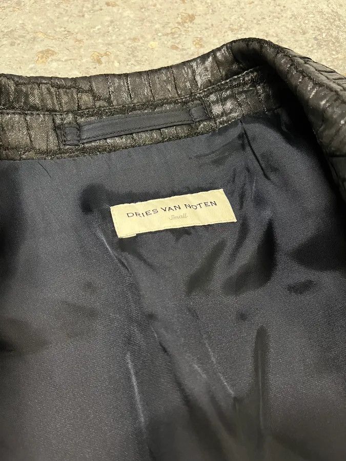 Dries Van Noten Dries van Noten Crocodile Effect Quilted Black Blazer Size XS / US 0-2 / IT 36-38 - 9 Thumbnail