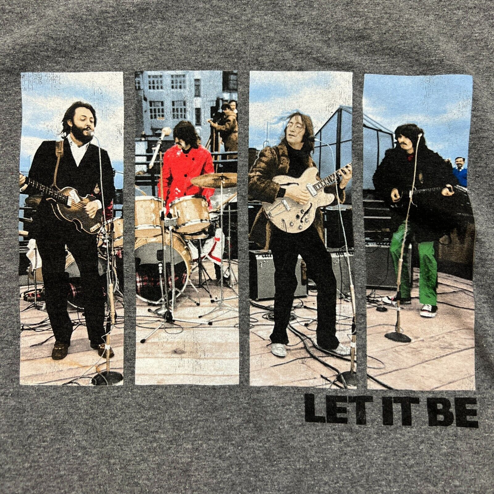 Apple × Band Tees × Vintage 2021 The Beatles Let It Be T Shirt Band Short Sleeve Tee Size US L / EU 52-54 / 3 - 2 Thumbnail