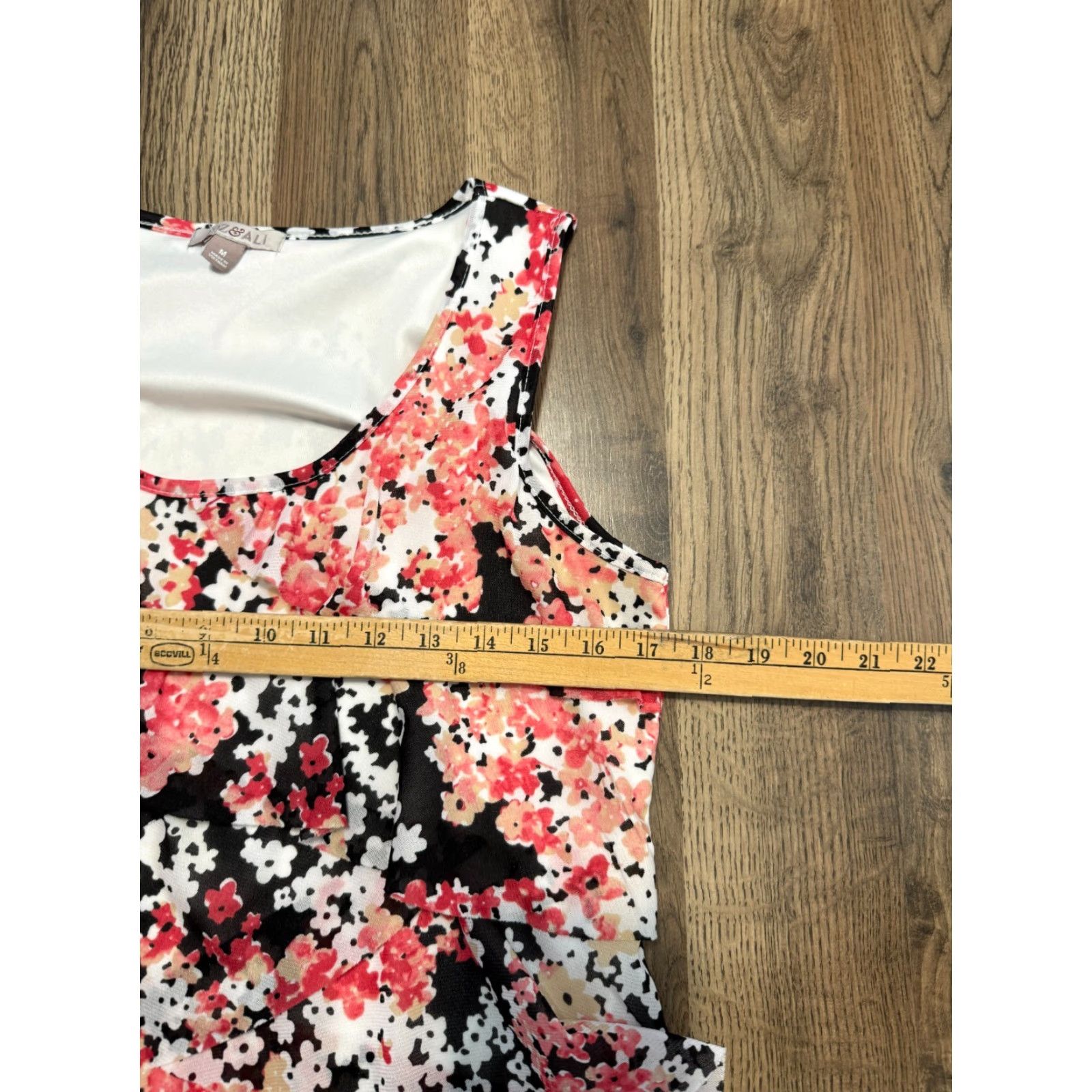 Pinko Roz & Ali Tank Top Women's M Black Pink White Floral Allover Print Tank Women's Size Medium Multicolor Floral Size M / US 6-8 / IT 42-44 - 7 Thumbnail