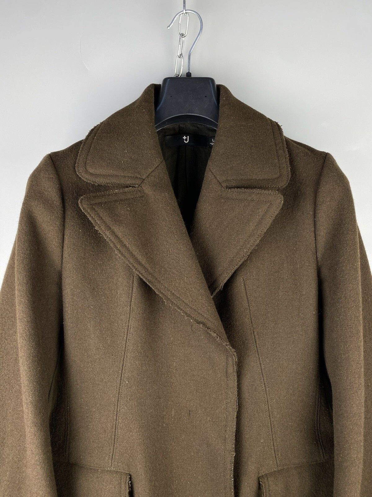 Jil Sander × Uniqlo Jil Sander Uniqlo J+ Womens Wool Casual Pea Coat Size L / US 10 / IT 46 - 3 Thumbnail