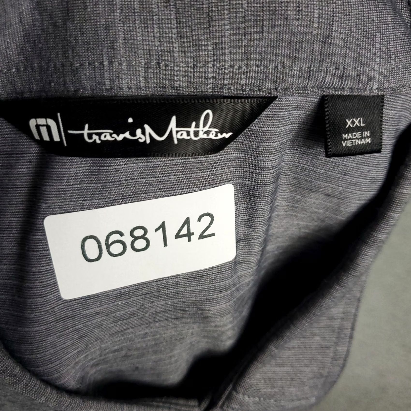 TravisMathew Travis Mathew Gray Polo Shirt Men Size 2XL Cotton Blend Regular Fit Size US XXL / EU 58 / 5 - 6 Thumbnail
