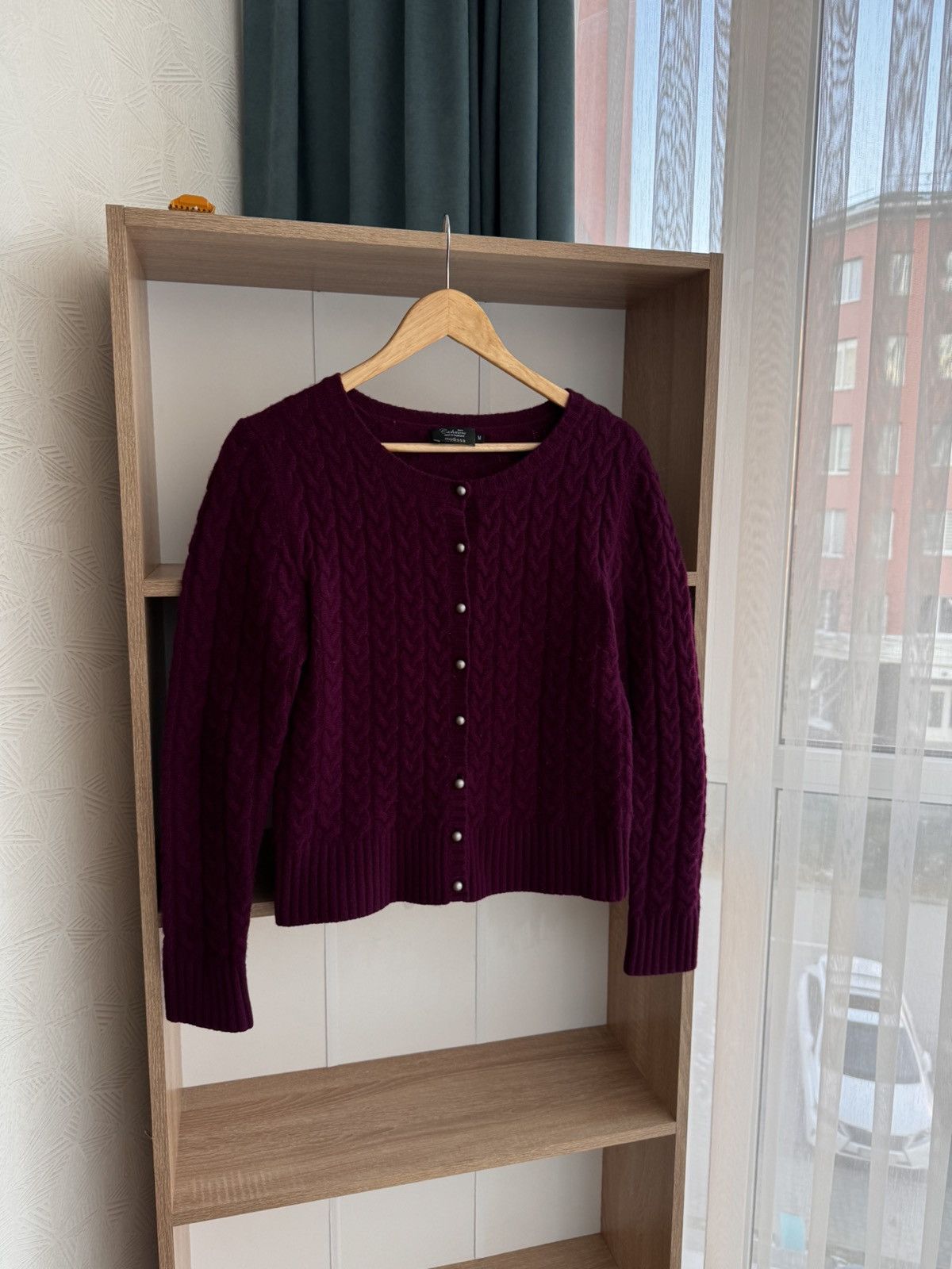 Dale Of Norway × Vintage Vintage Modissa Purple Cable Knit Scotland Cashemere Cardiga Size M / US 6-8 / IT 42-44 - 5 Thumbnail
