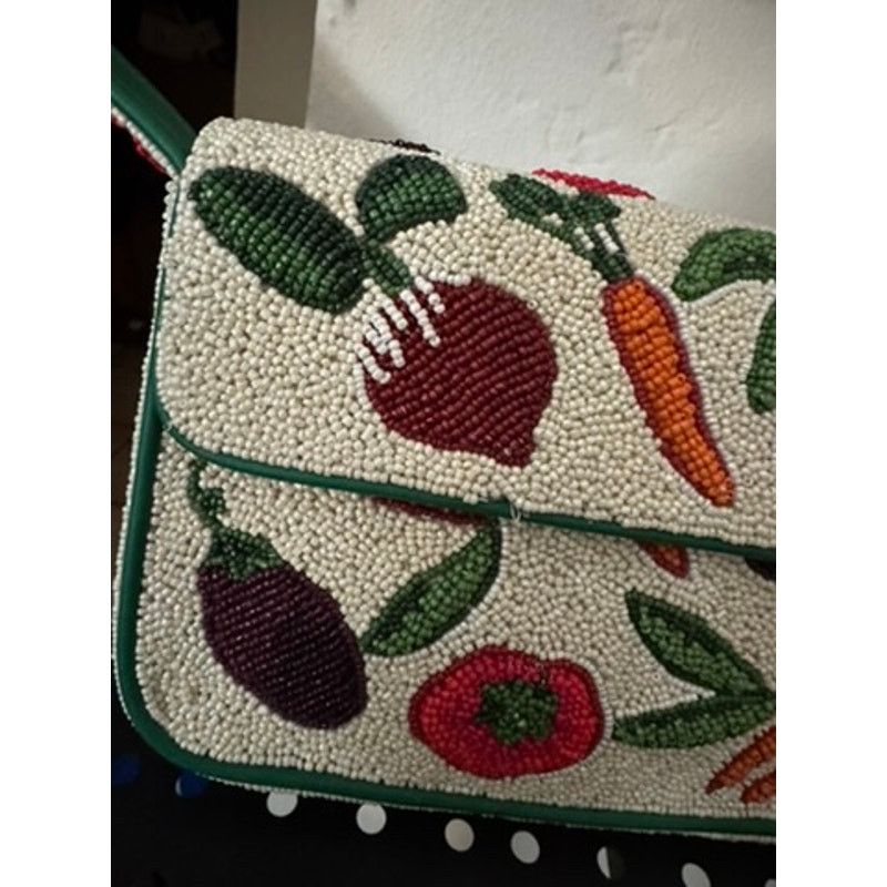 Staud STAUD Tommy Beaded Crudite Vegetable Print Bag Size ONE SIZE - 6 Thumbnail