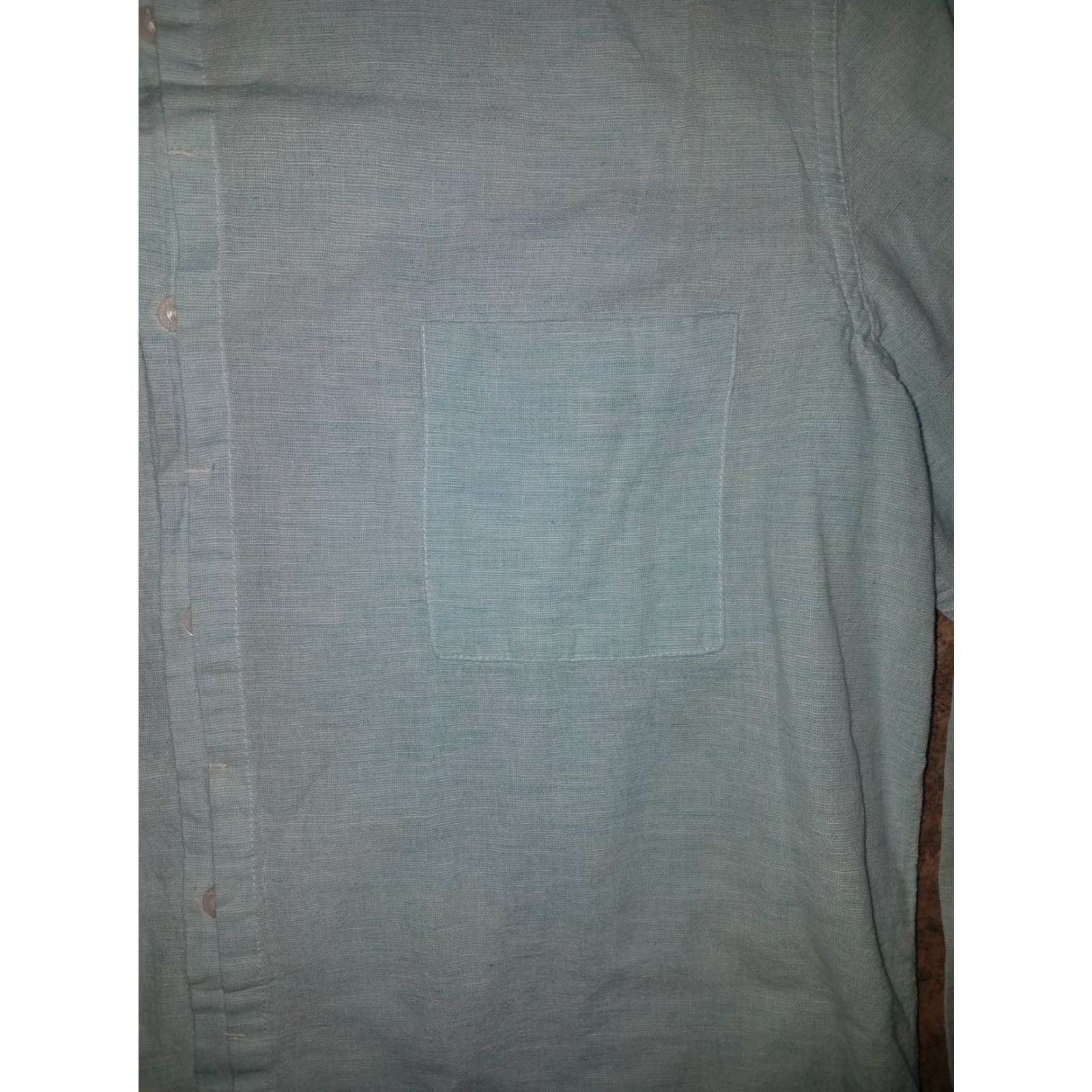 Vintage VINTAGE CottonWorld Men's Light Blue Linen Blend Button-Down Shirt Long Sleeve M Blue Casual Fashion Size US M / EU 48-50 / 2 - 4 Thumbnail