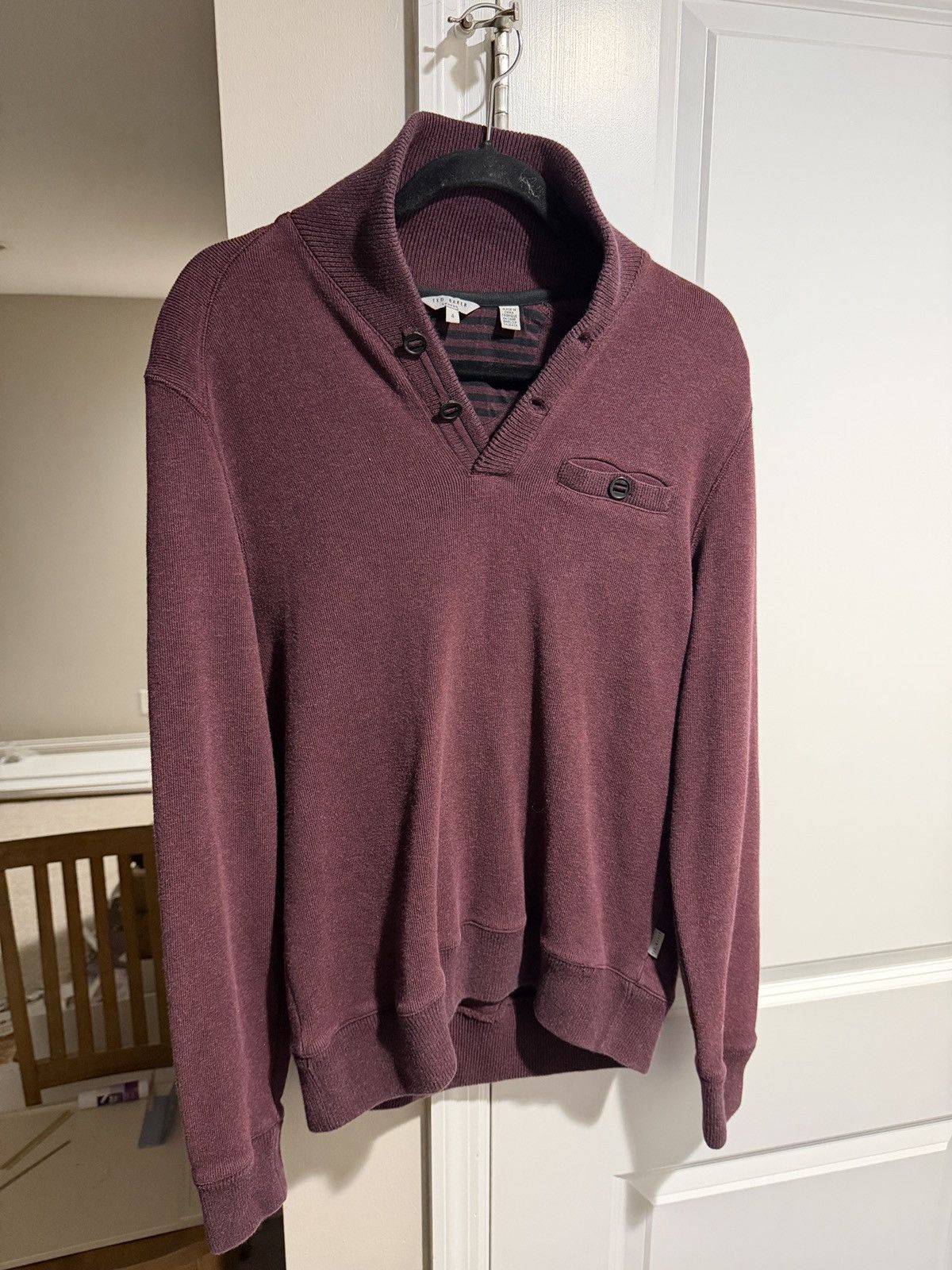 Ted Baker Ted Baker Maroon Red Men’s Sweater Size 4 Size US XL / EU 56 / 4 - 2 Thumbnail