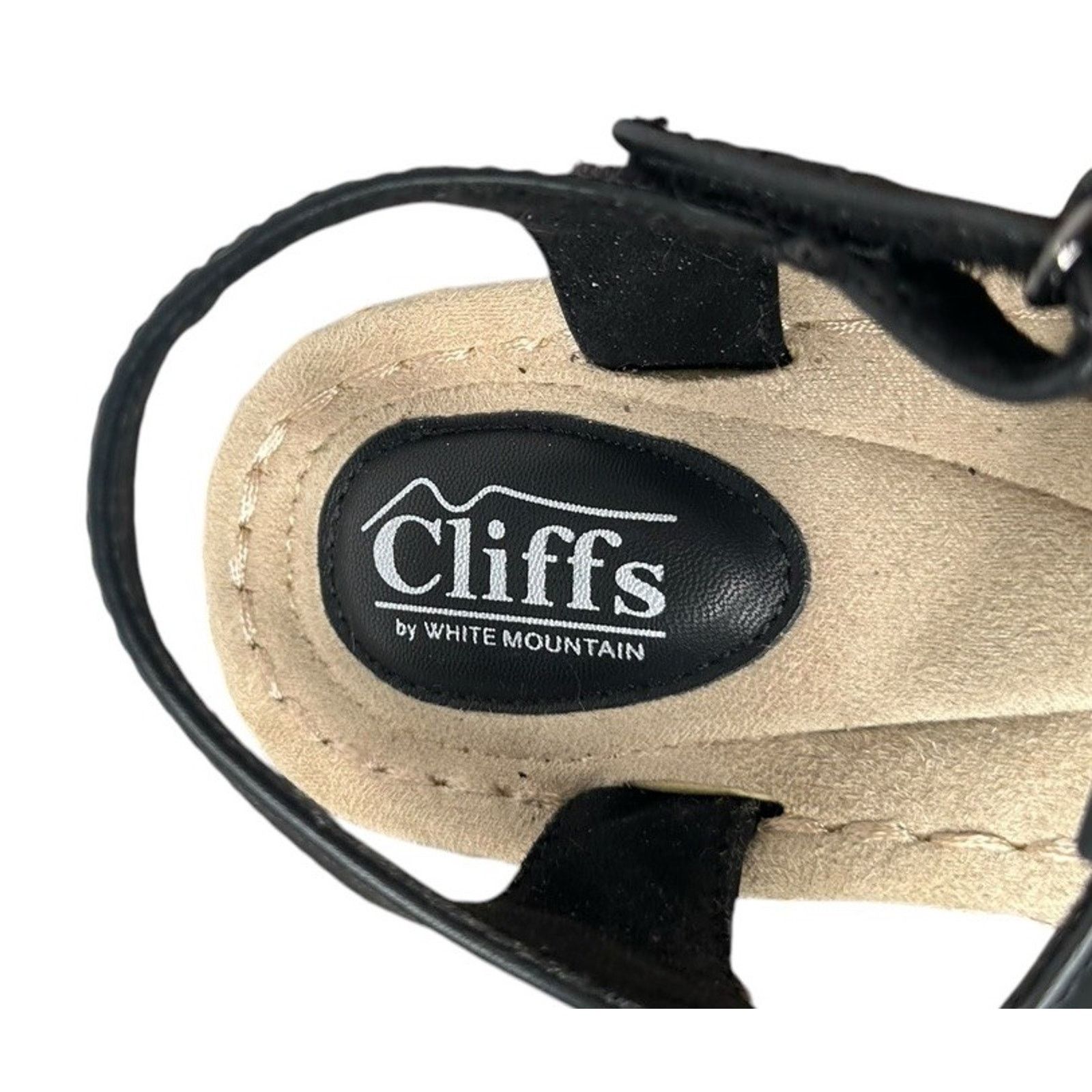 Other Cliffs White Mountain Womens 8 Black Buckle Sandals Vegan Size US 8 / IT 38 - 8 Thumbnail