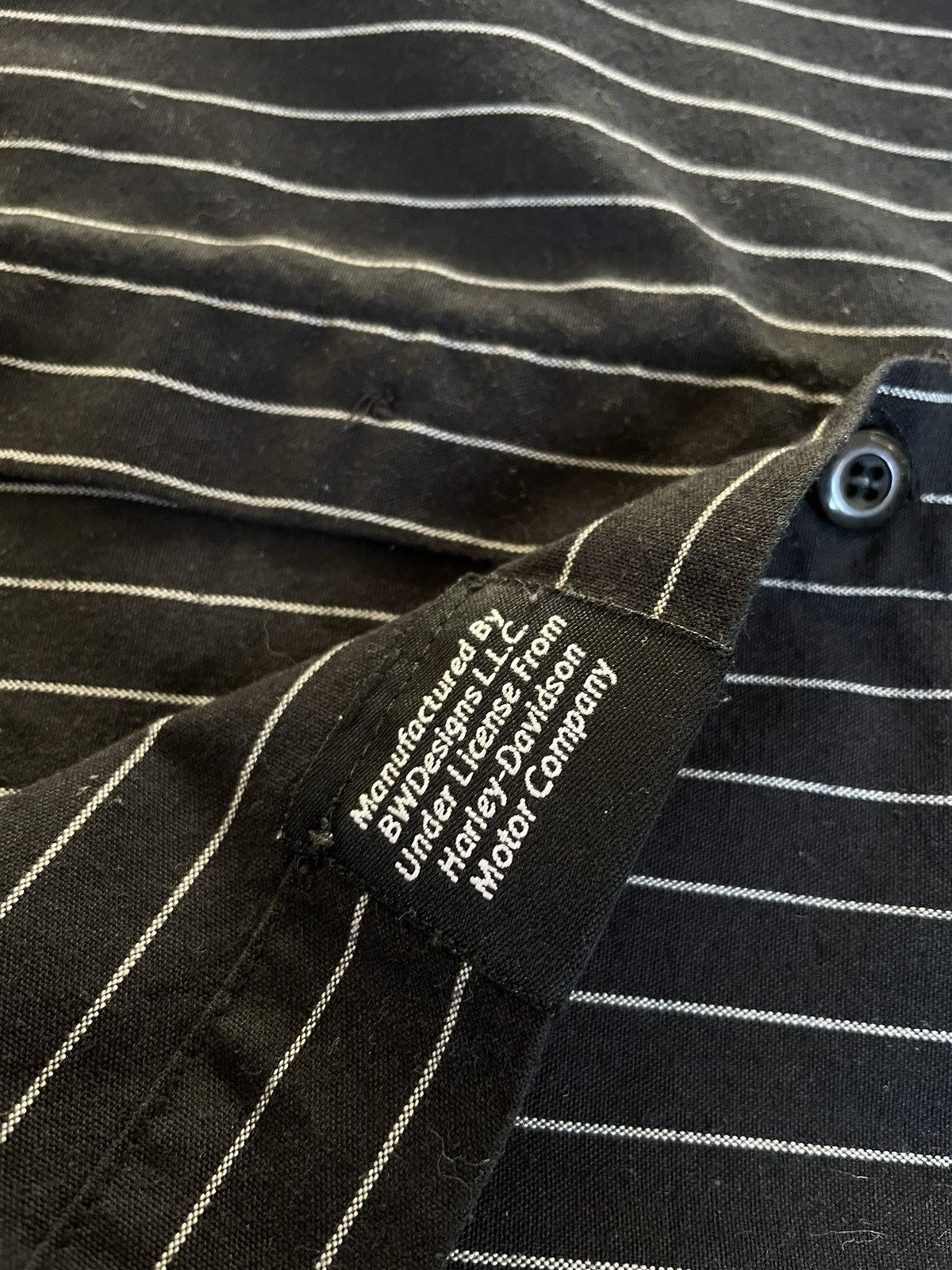 Harley Davidson × Vintage Harley Davidson Vintage Work Wear Shirt Striped Motorcycle Size US L / EU 52-54 / 3 - 11 Thumbnail