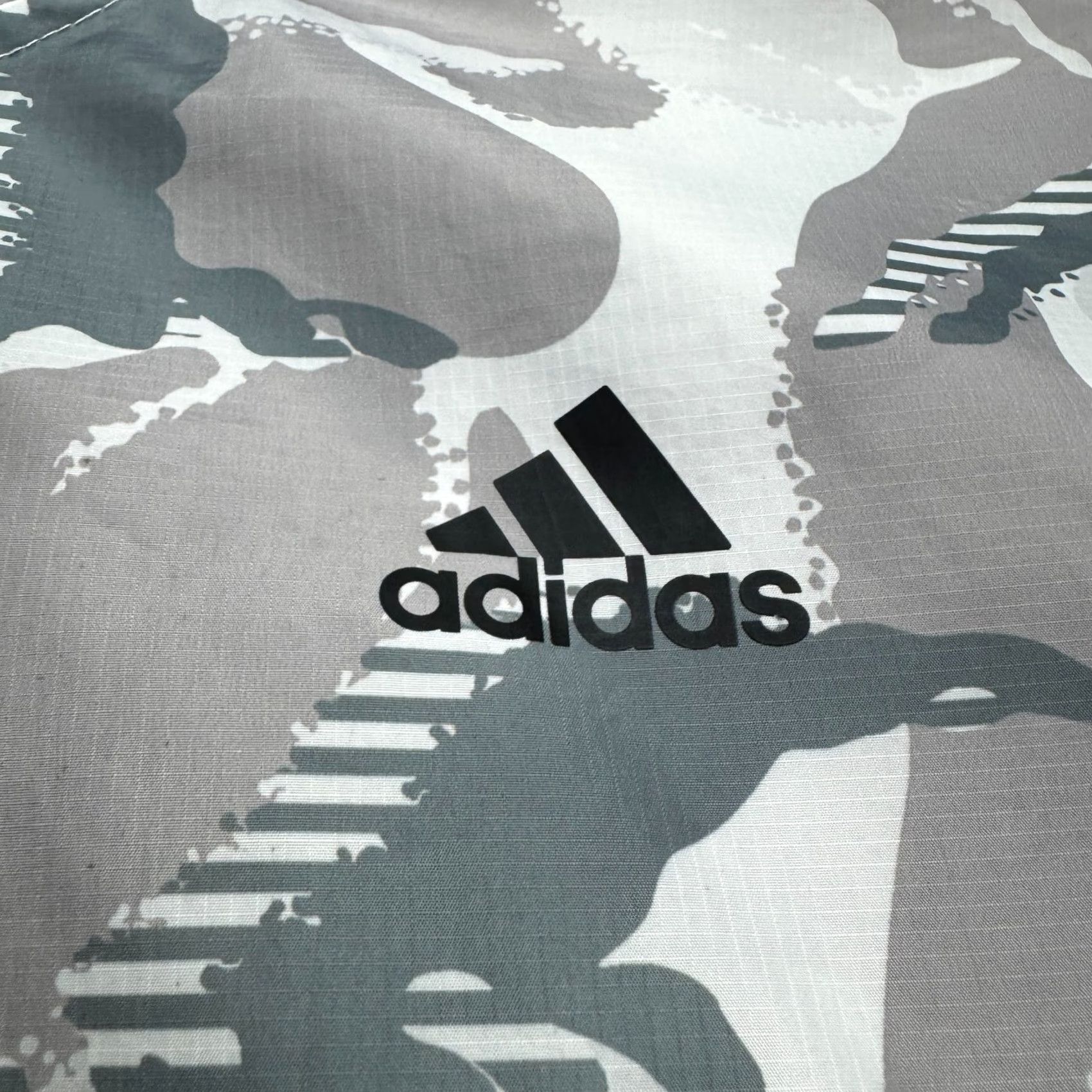 Adidas Adidas Windbreaker Hoodie Jacket Womens XL Gray Full Zip Camouflage Active Size XL / US 12-14 / IT 48-50 - 7 Thumbnail