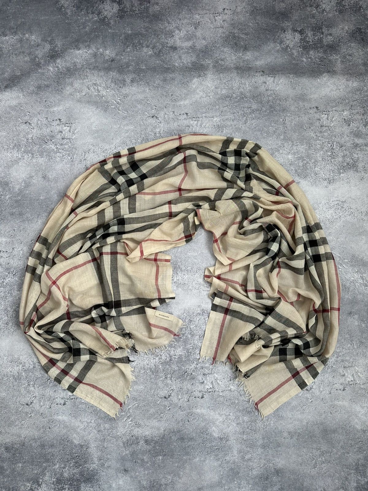 Vintage Burberry Nova Check Scarf Muffler Neckwear Warmer