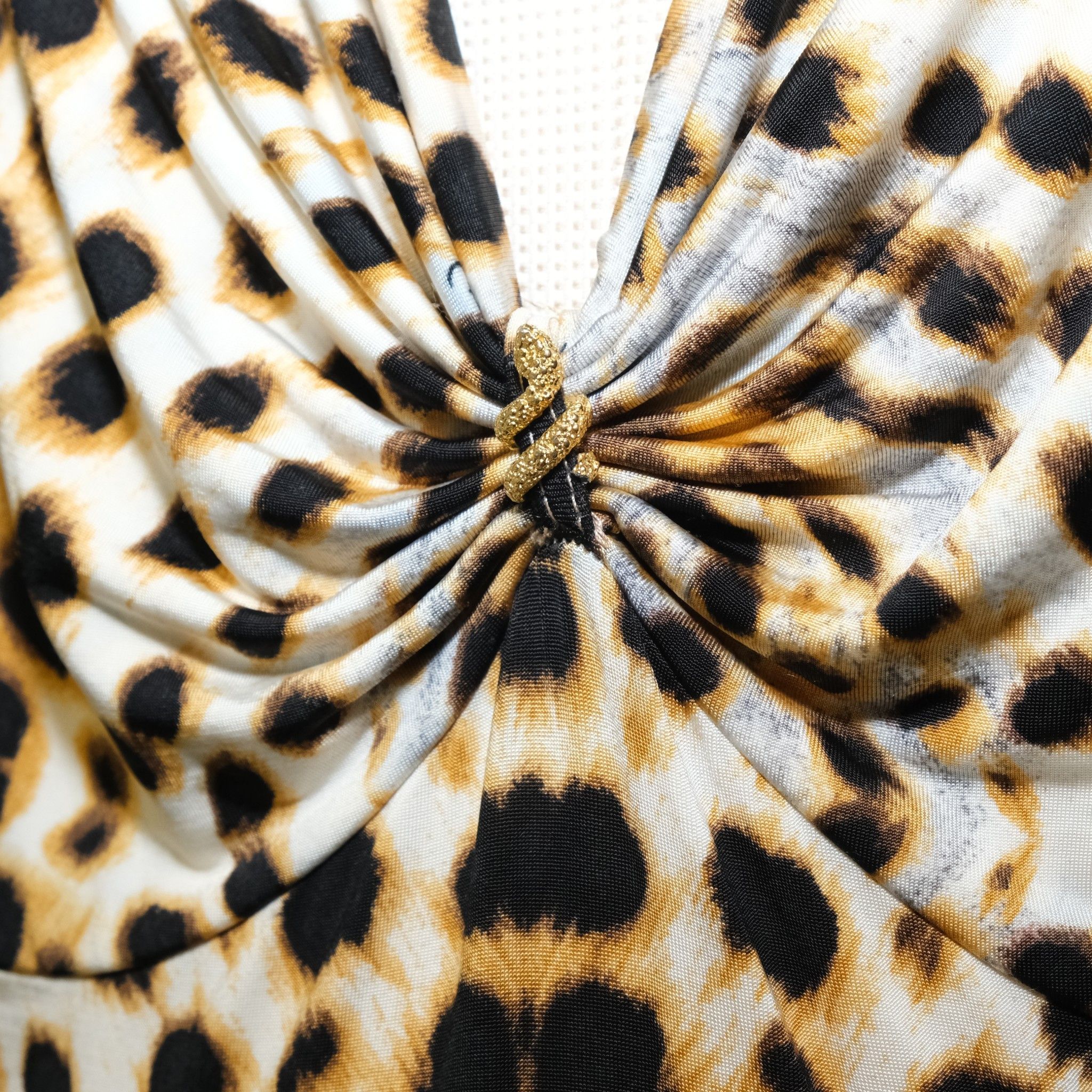 Roberto Cavalli Leopard Print Summer Dress Size L / US 10 / IT 46 - 3 Thumbnail