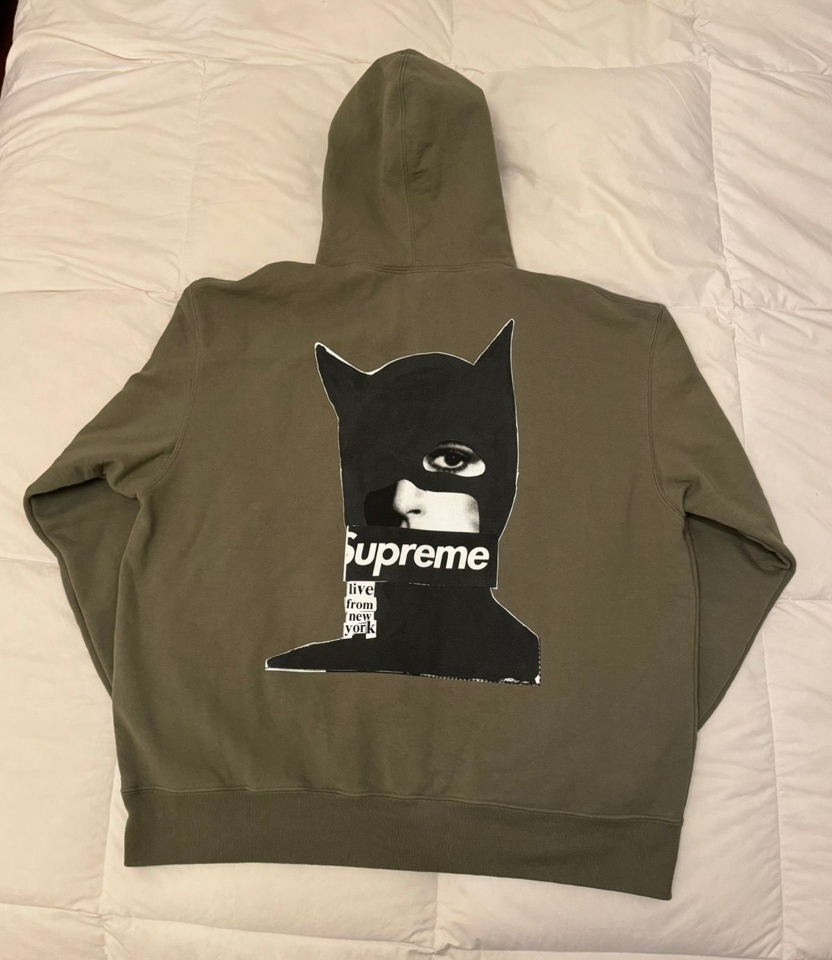 Pre-owned Supreme Catwoman Hoodie In Light Olive