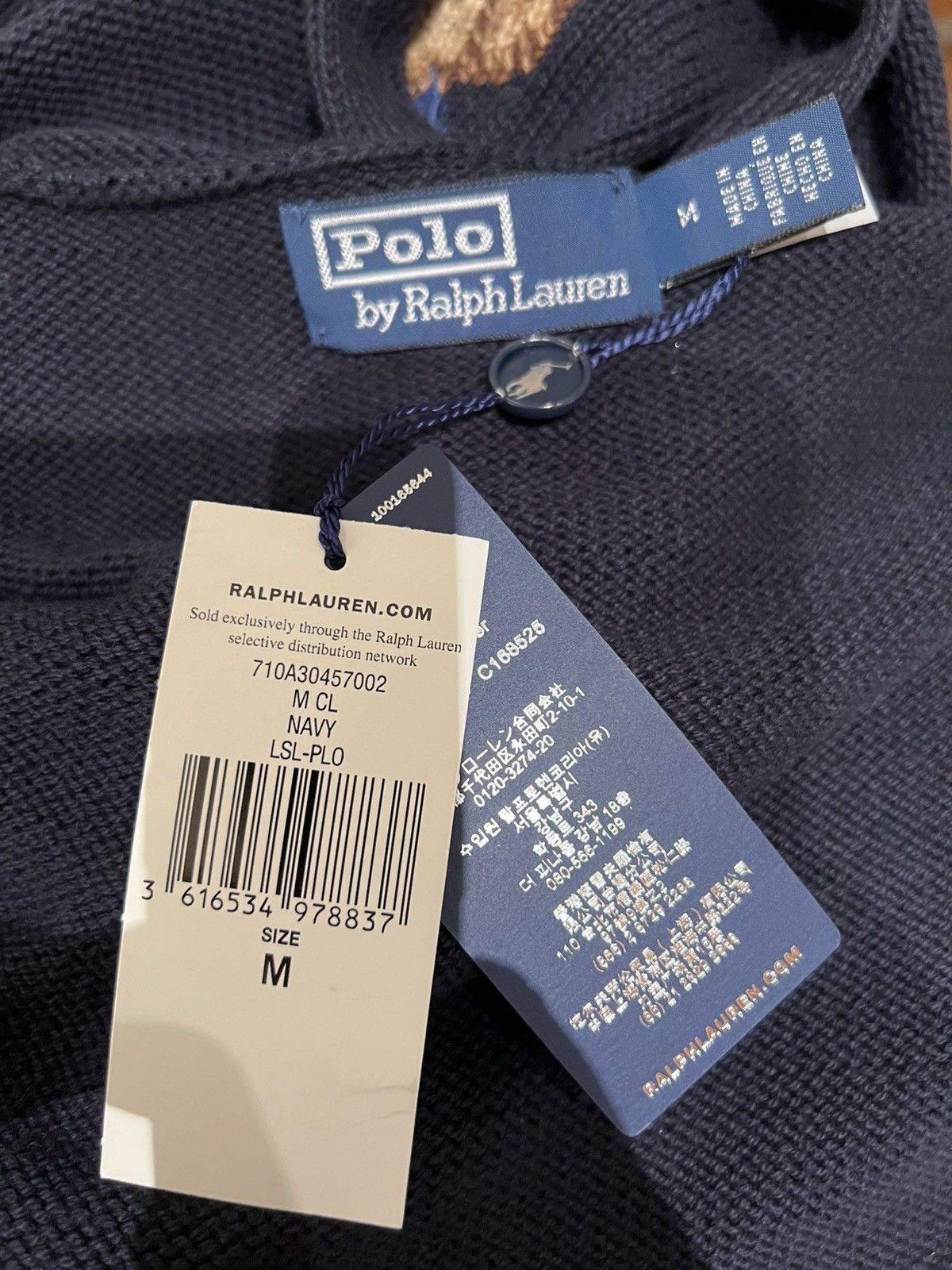 Polo Ralph Lauren Polo Ralph Lauren Polo Bear intarsia-knit hoodie medium navy Size US M / EU 48-50 / 2 - 15 Thumbnail