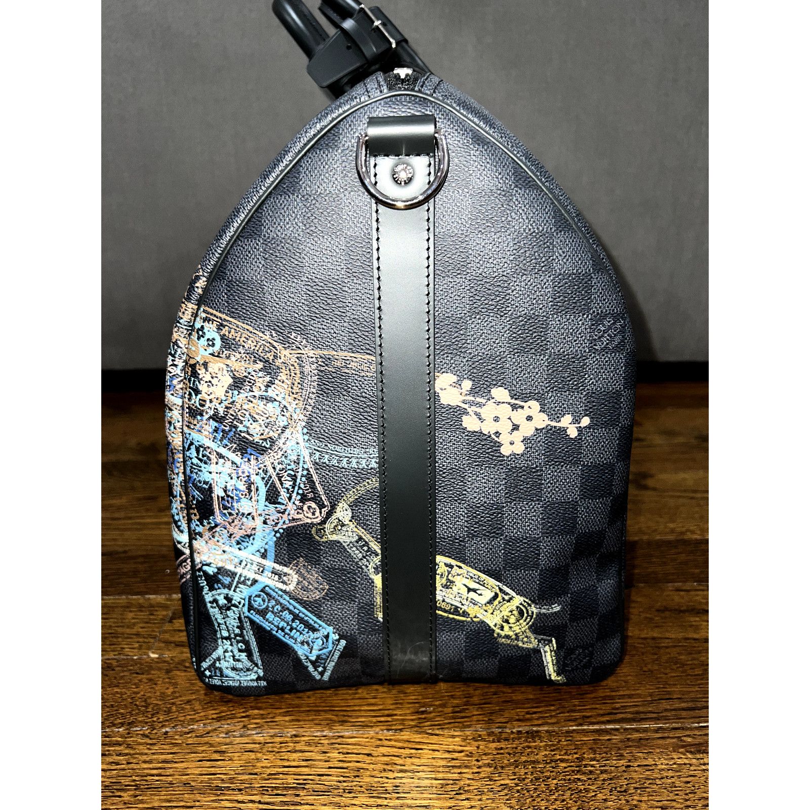 Louis Vuitton Louis Vuitton Graphite Stamps Animals Weekend Bag Size ONE SIZE - 4 Thumbnail