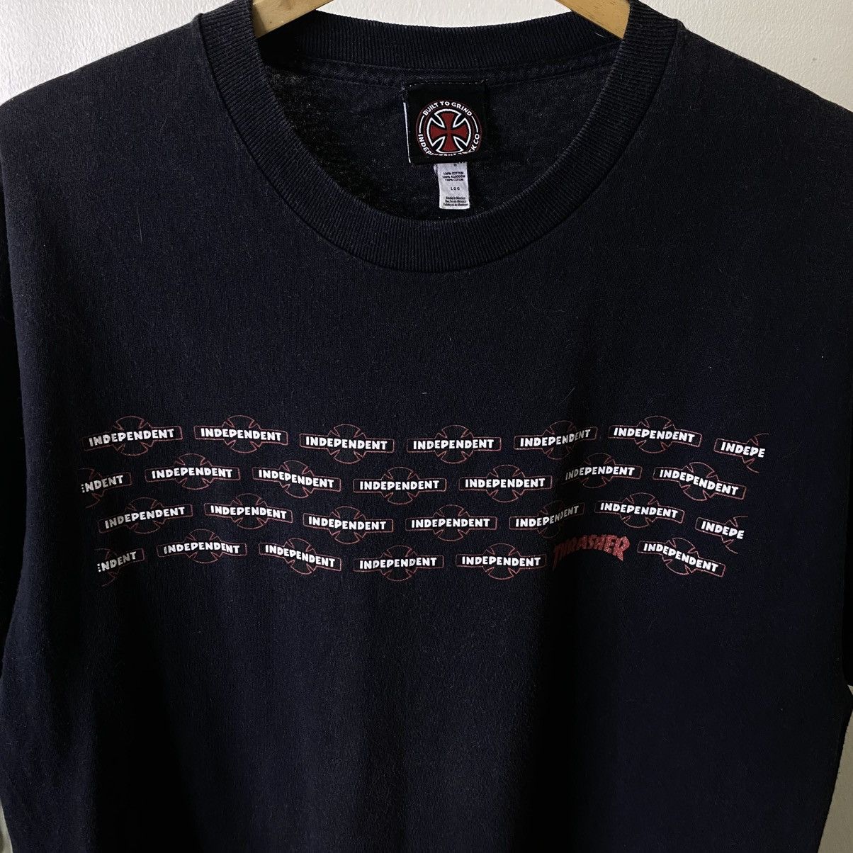 Independent Truck Co. Y2K Independent x Thrasher Satanic 666 Logo Skater T Shirt Size US L / EU 52-54 / 3 - 8 Thumbnail