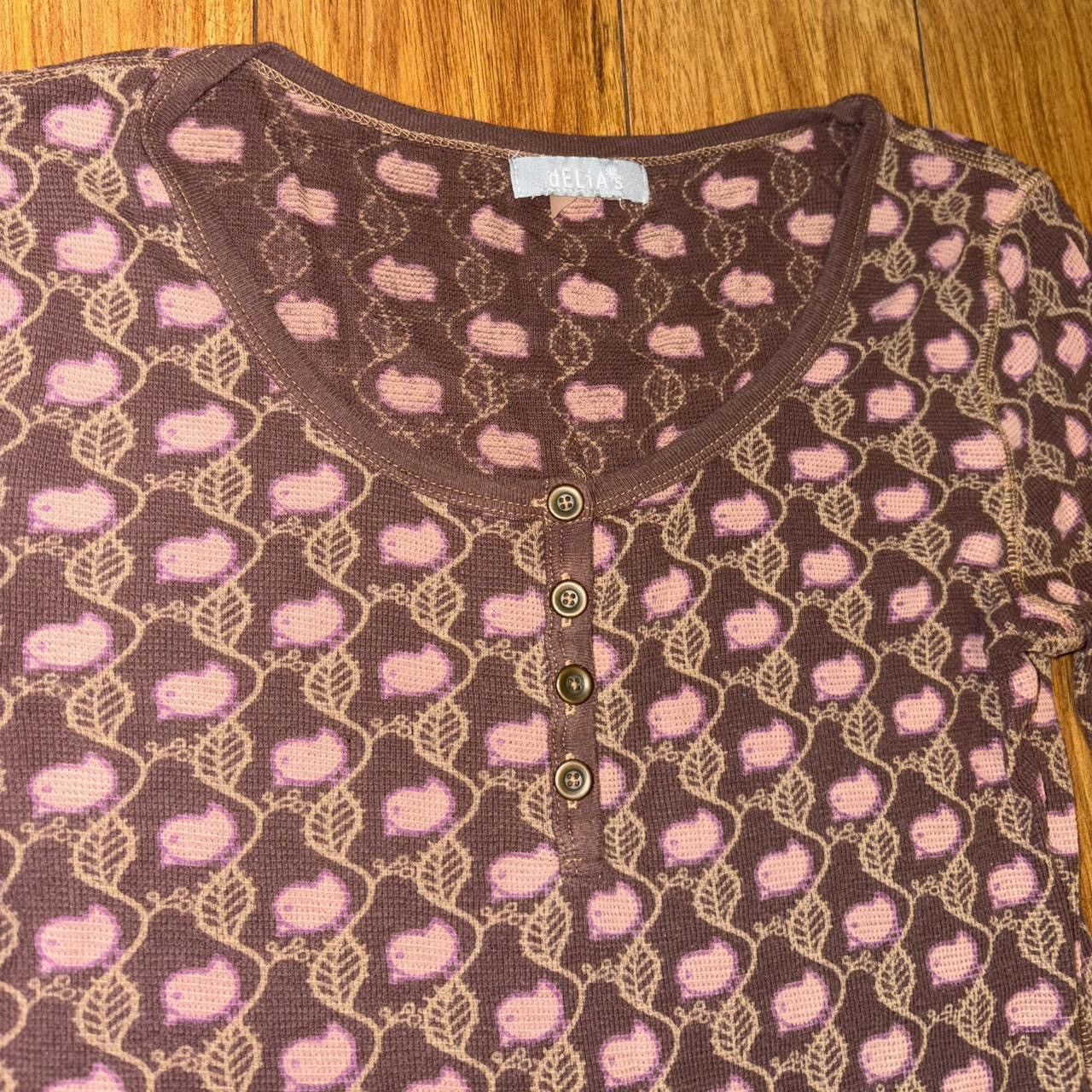 Other Brown and pink y2K henley top Size S / US 4 / IT 40 - 3 Thumbnail