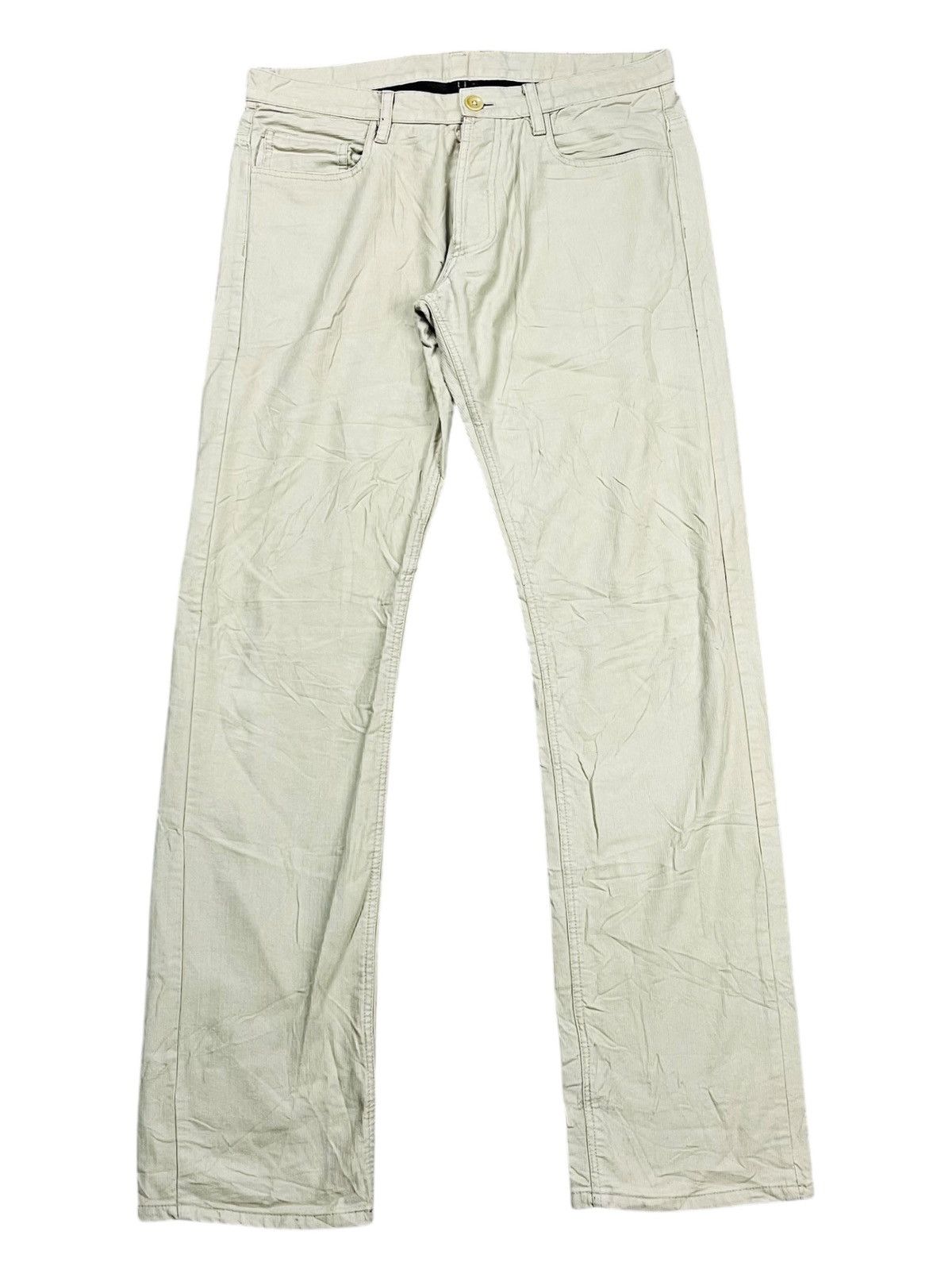 Yohji Yamamoto Y’S For Men - Broken White Corduroy Pants Size US 30 / EU 46 - 1 Thumbnail
