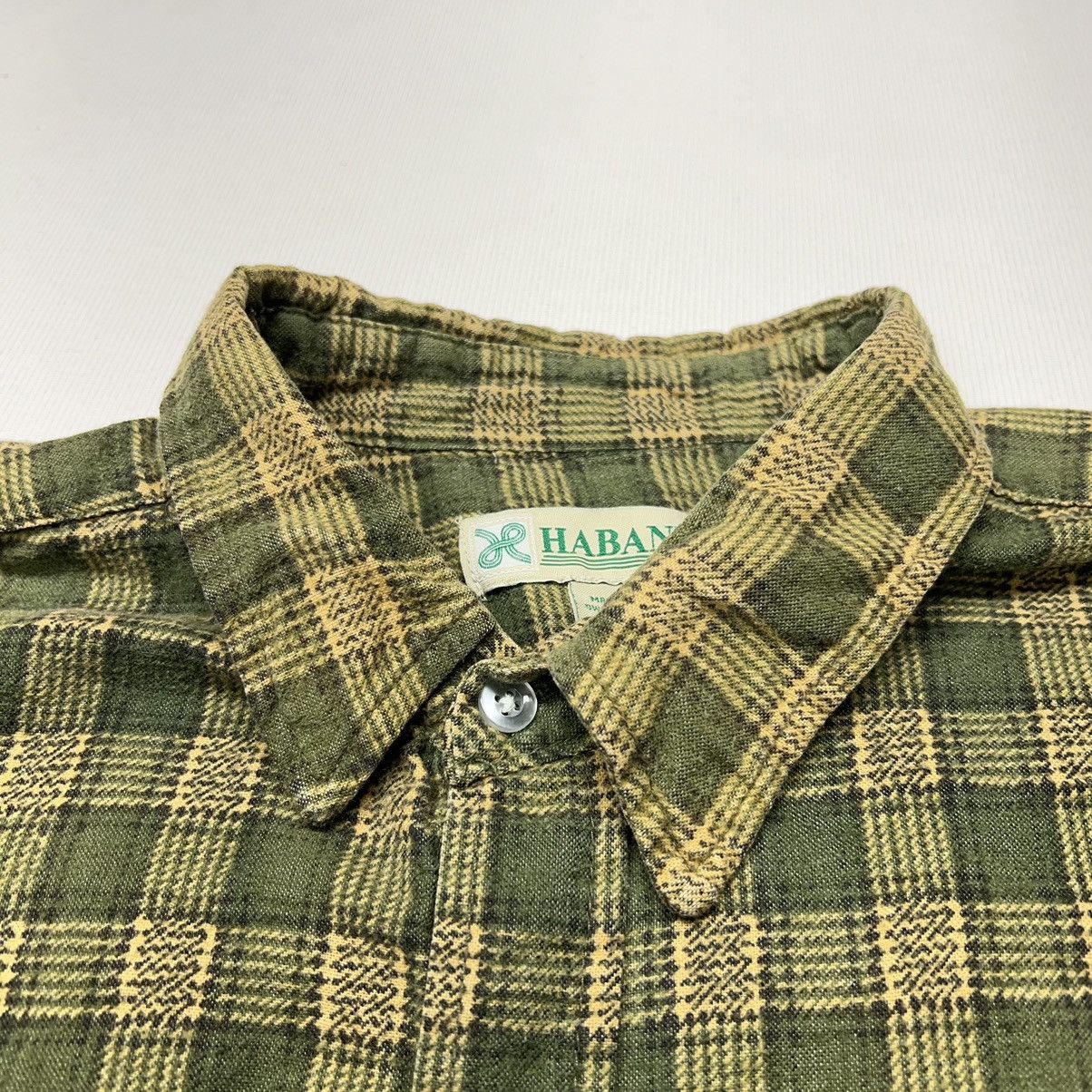 Haband × Vintage VTG Haband Flannel Shirt Green Plaid Button Up Pearl Snap Size US L / EU 52-54 / 3 - 4 Thumbnail