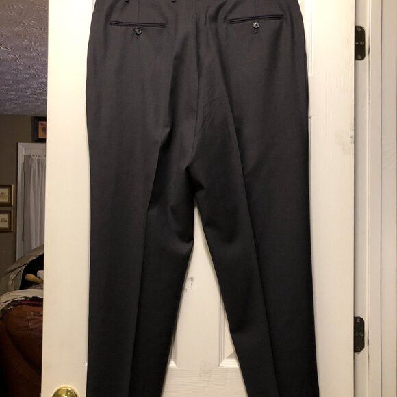 Other Adolfo men's new charcoal 100%wool dress pants size: 38/31 Size 38R - 3 Thumbnail