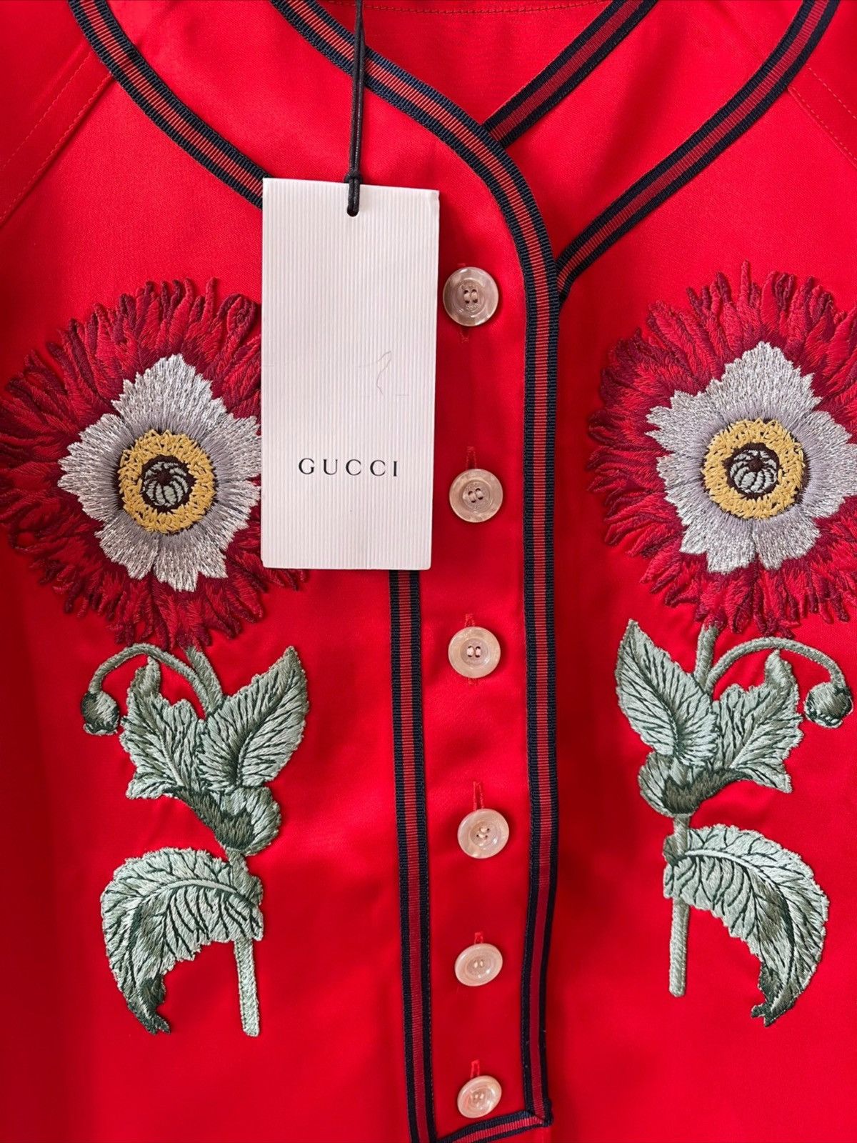 Gucci Gucci runway Gucci Baseball Embroidery Top Red Size S / US 4 / IT 40 - 5 Thumbnail
