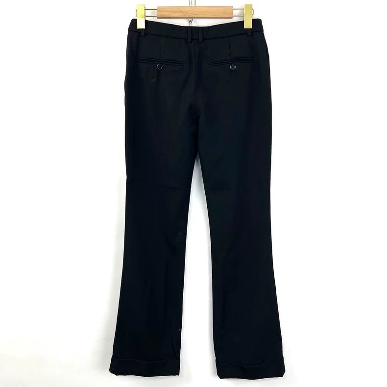 Saint Laurent Paris Saint Laurent ParisBlack straight-leg cuffed suit pants 25 Size 35" - 2 Thumbnail