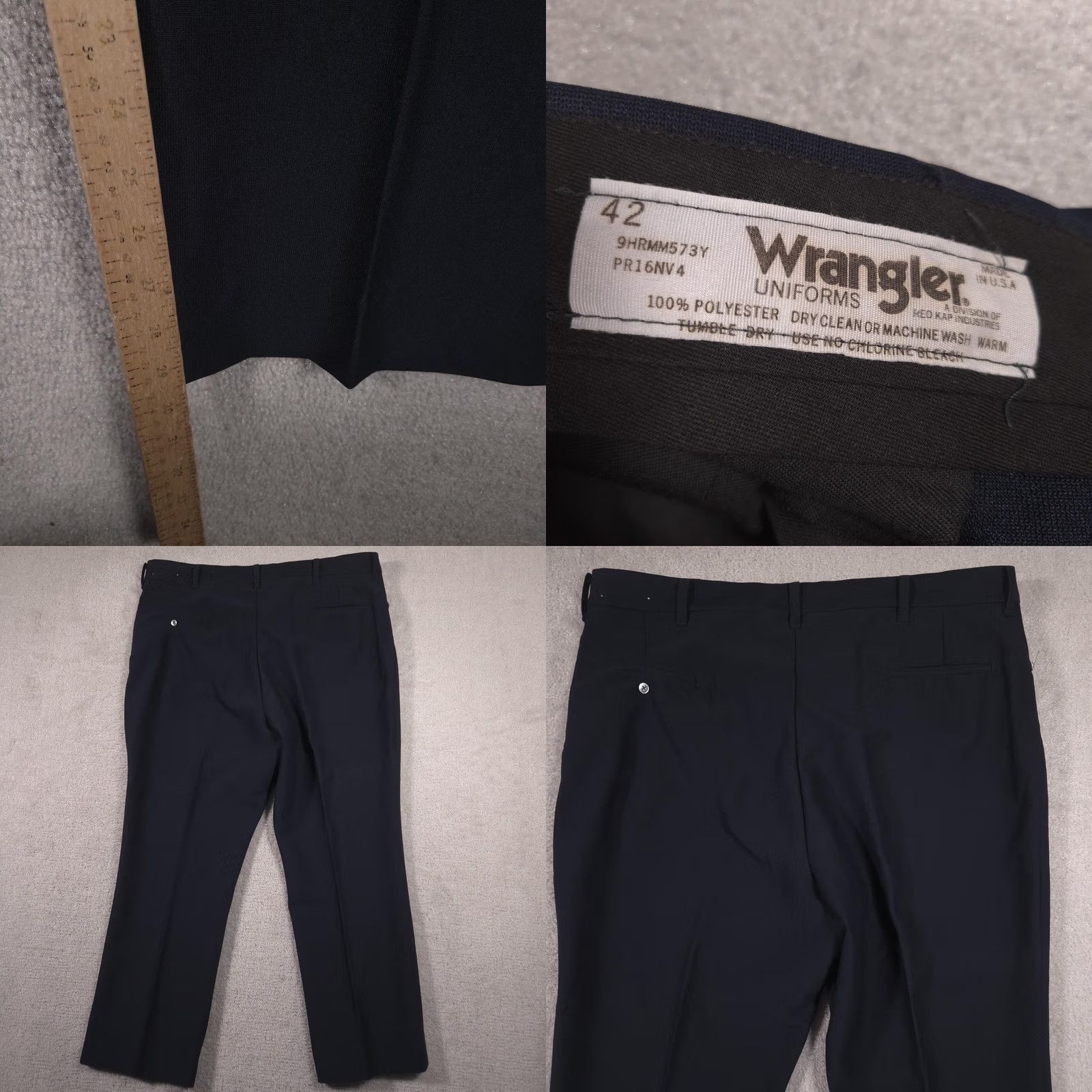 Wrangler Wrangler Dress Pants Mens 42 Blue Microfiber Flat Front Uniform Work USA Dress Pants Mens 42 Blue Microfiber Flat Front Uniform Work USA Size US 42 / EU 58 - 8 Thumbnail